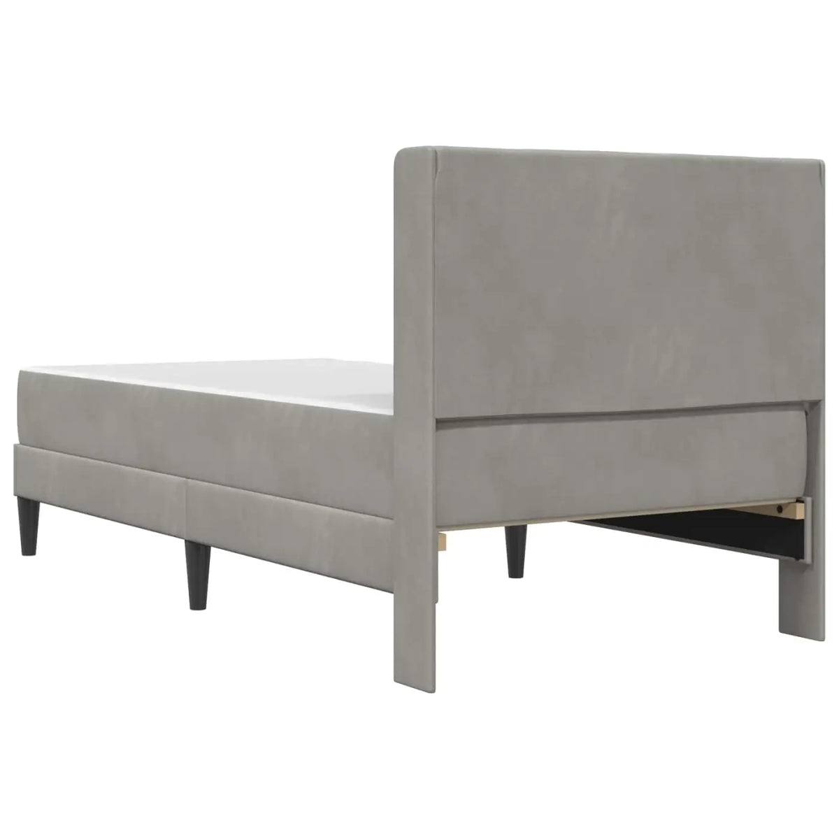 Cadre de lit avec matelas Gris clair 80 x 200 cm Velours - XIOS