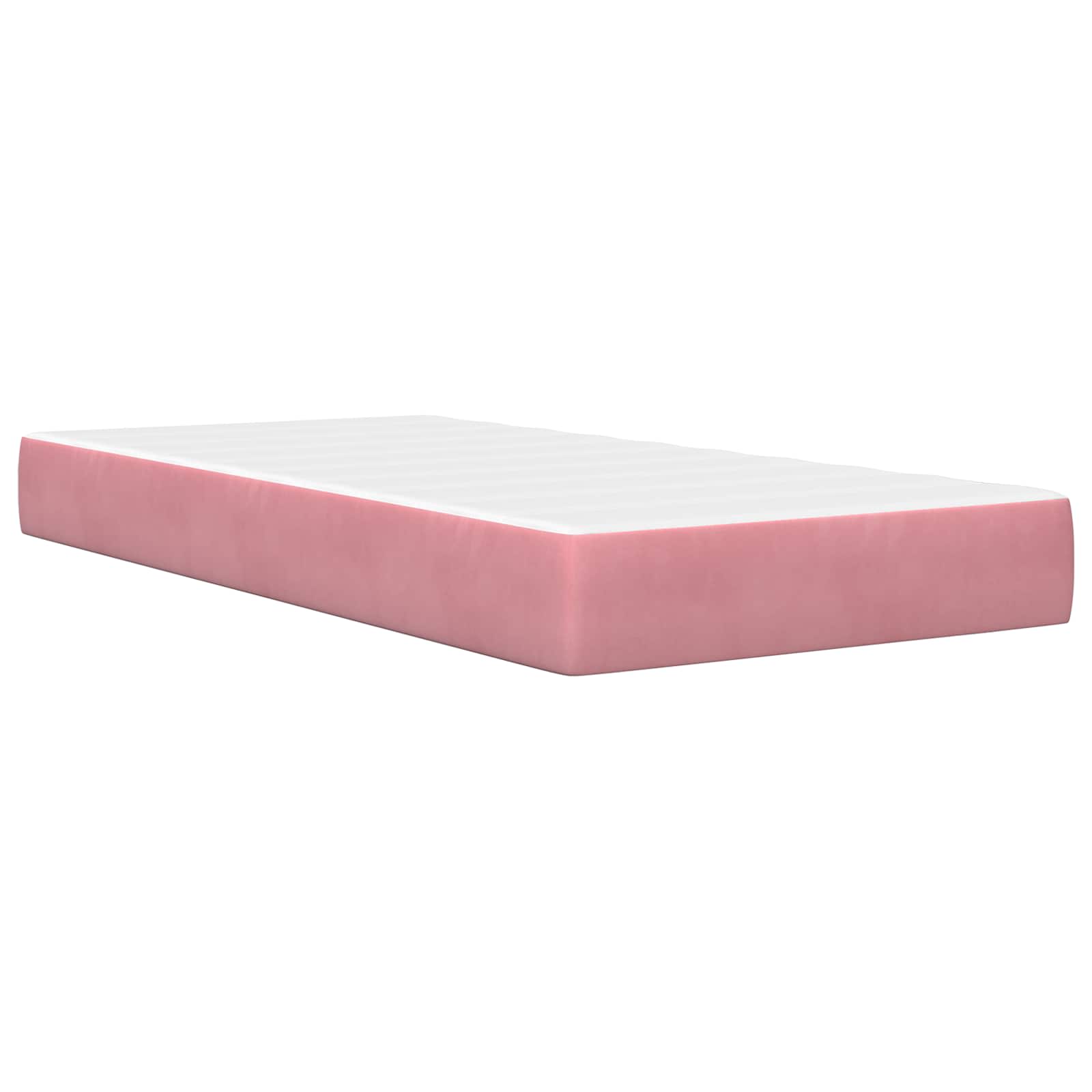 Cadre de lit avec matelas Rose 90 x 190 cm Velours