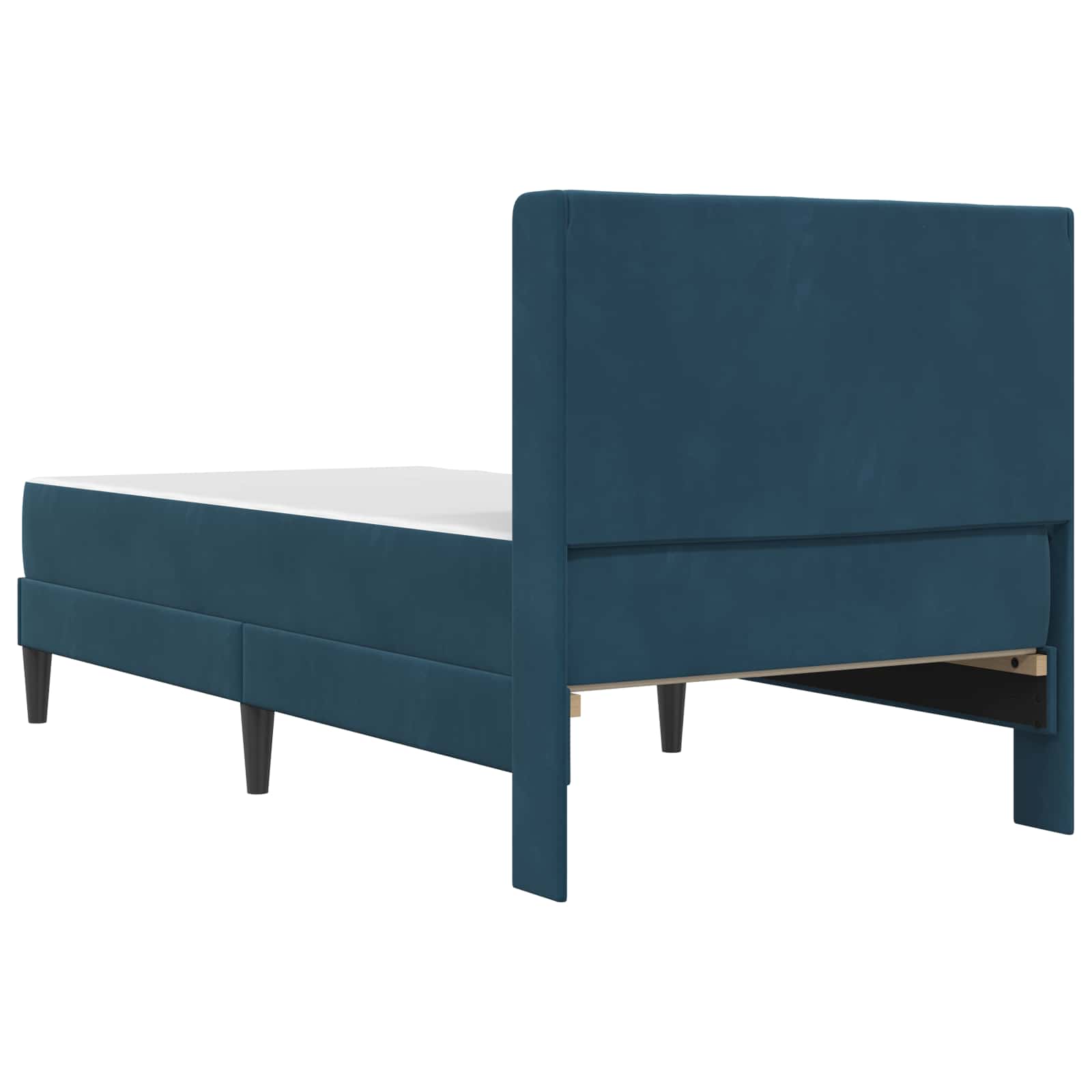 Cadre de lit avec matelas avec tête de lit 2 pcs Bleu Velours - XIOS