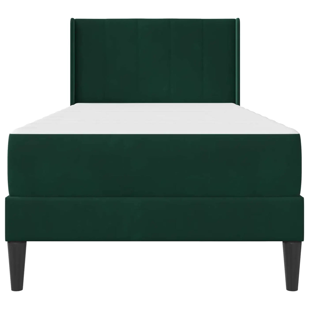 Cadre de lit avec matelas Vert foncé 100 x 200 cm Velours - XIOS