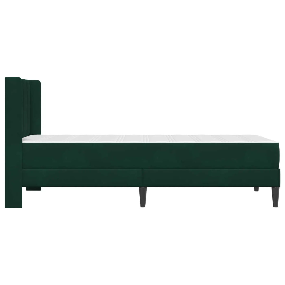 Cadre de lit avec matelas Vert foncé 100 x 200 cm Velours - XIOS