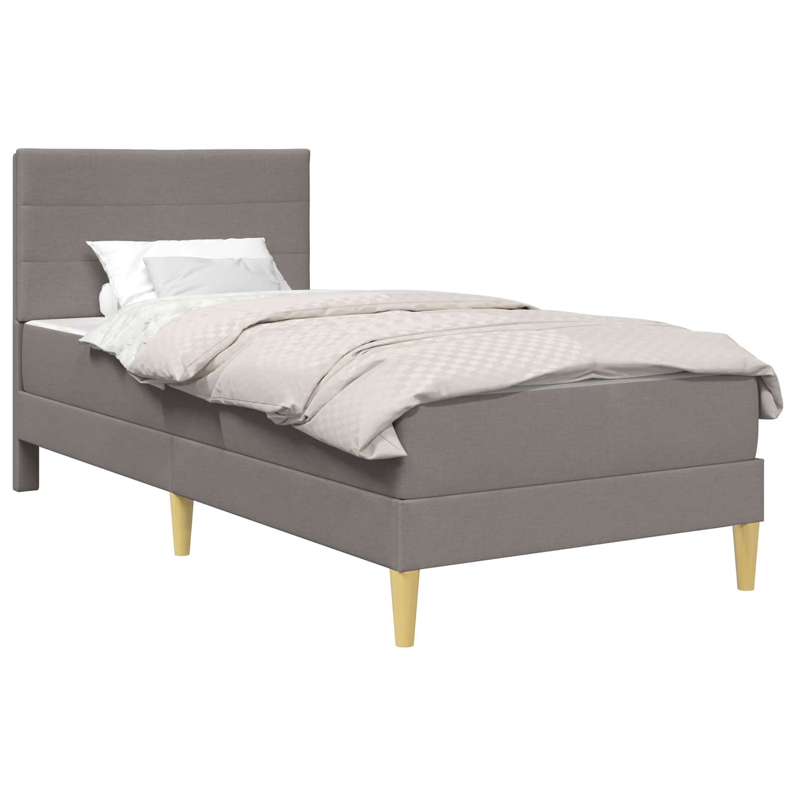 Cadre de lit Taupe 90 x 190 cm Polyester - XIOS