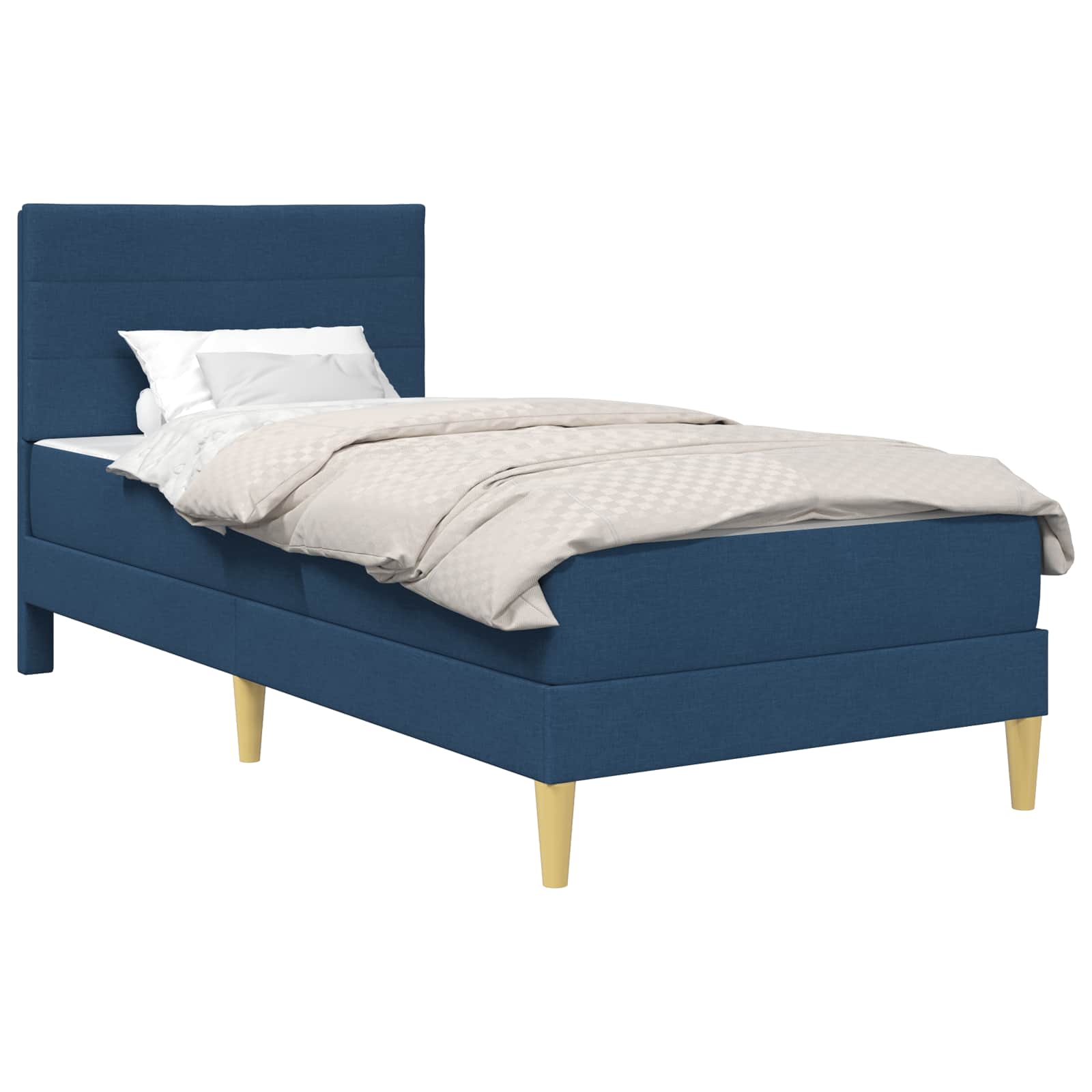 Cadre de lit Bleu 90 x 190 cm Polyester - XIOS