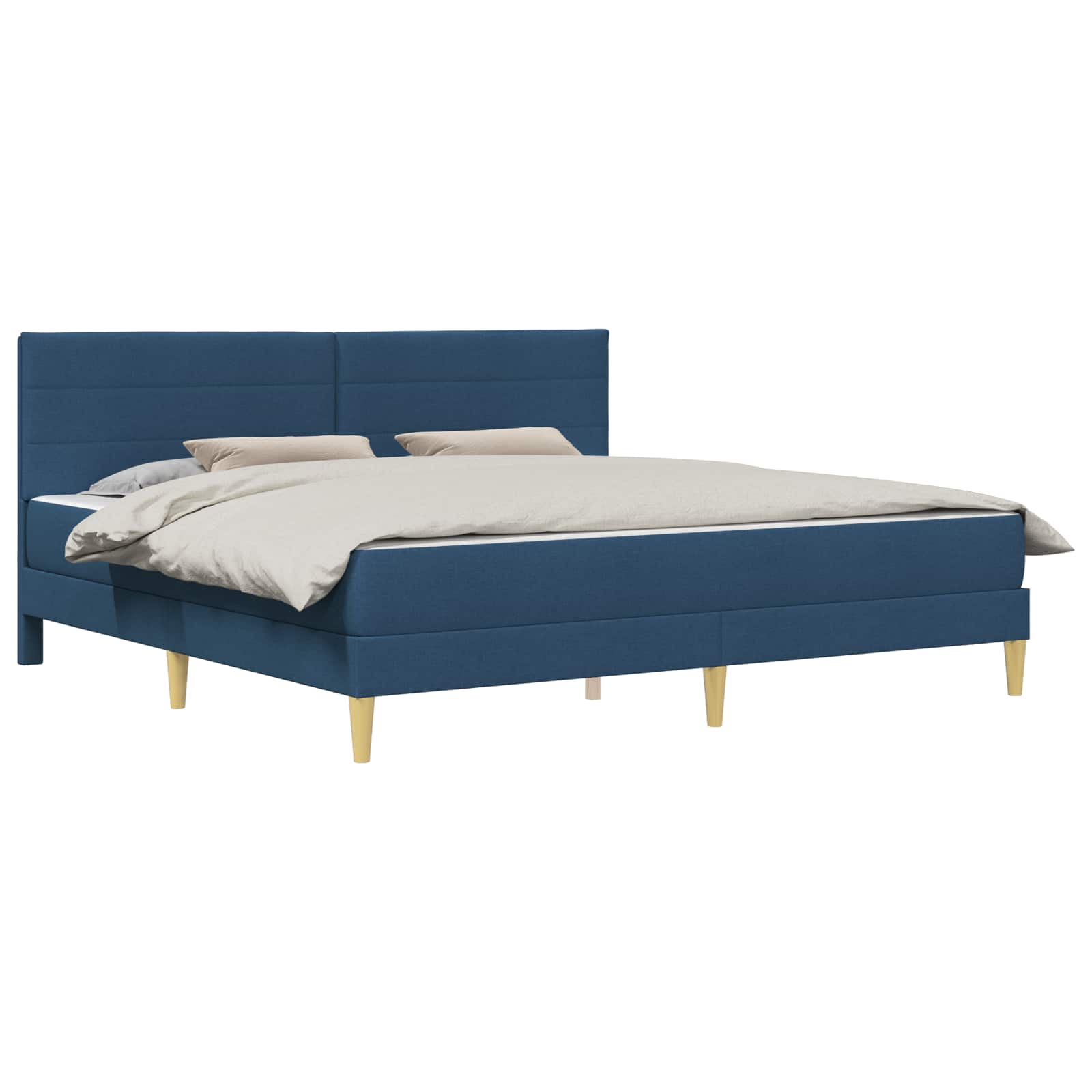Cadre de lit Bleu 200 x 200 cm Polyester - XIOS