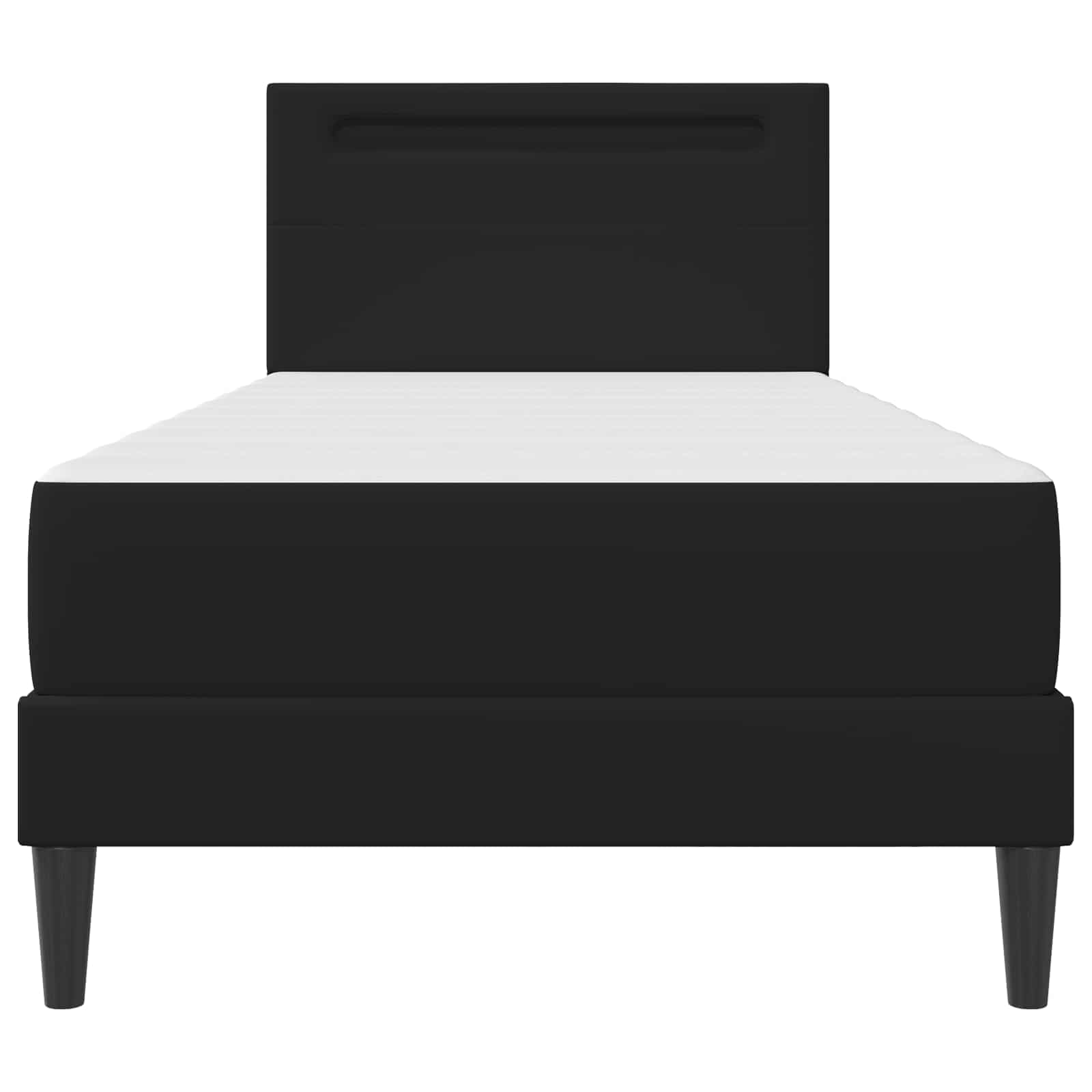 Cadre de lit avec bandes LED Noir 90 x 190 cm Simili cuir - XIOS