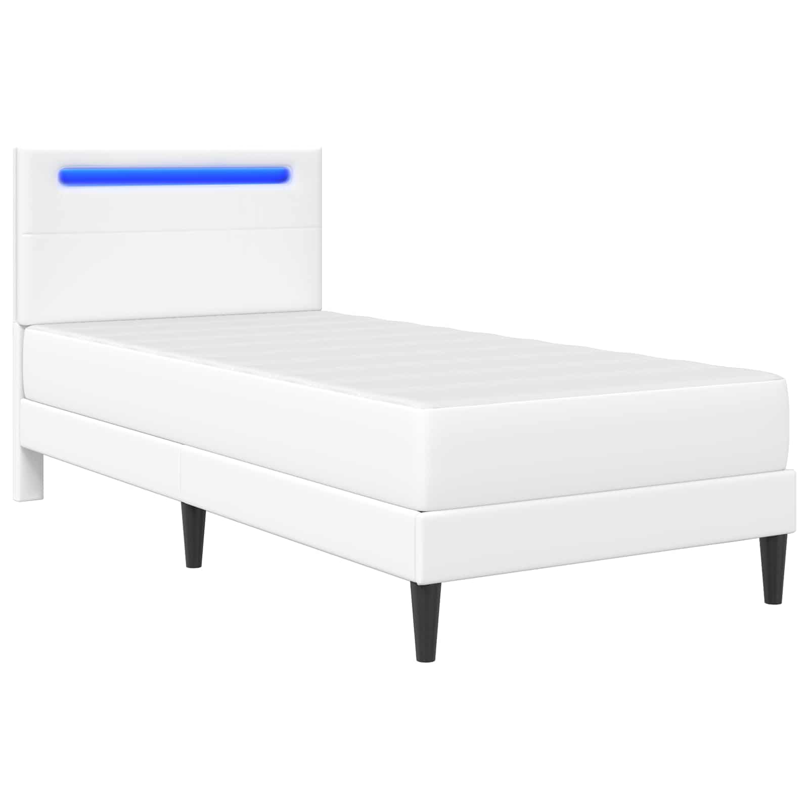 Cadre de lit avec bandes LED Blanc 90 x 200 cm Simili cuir - XIOS