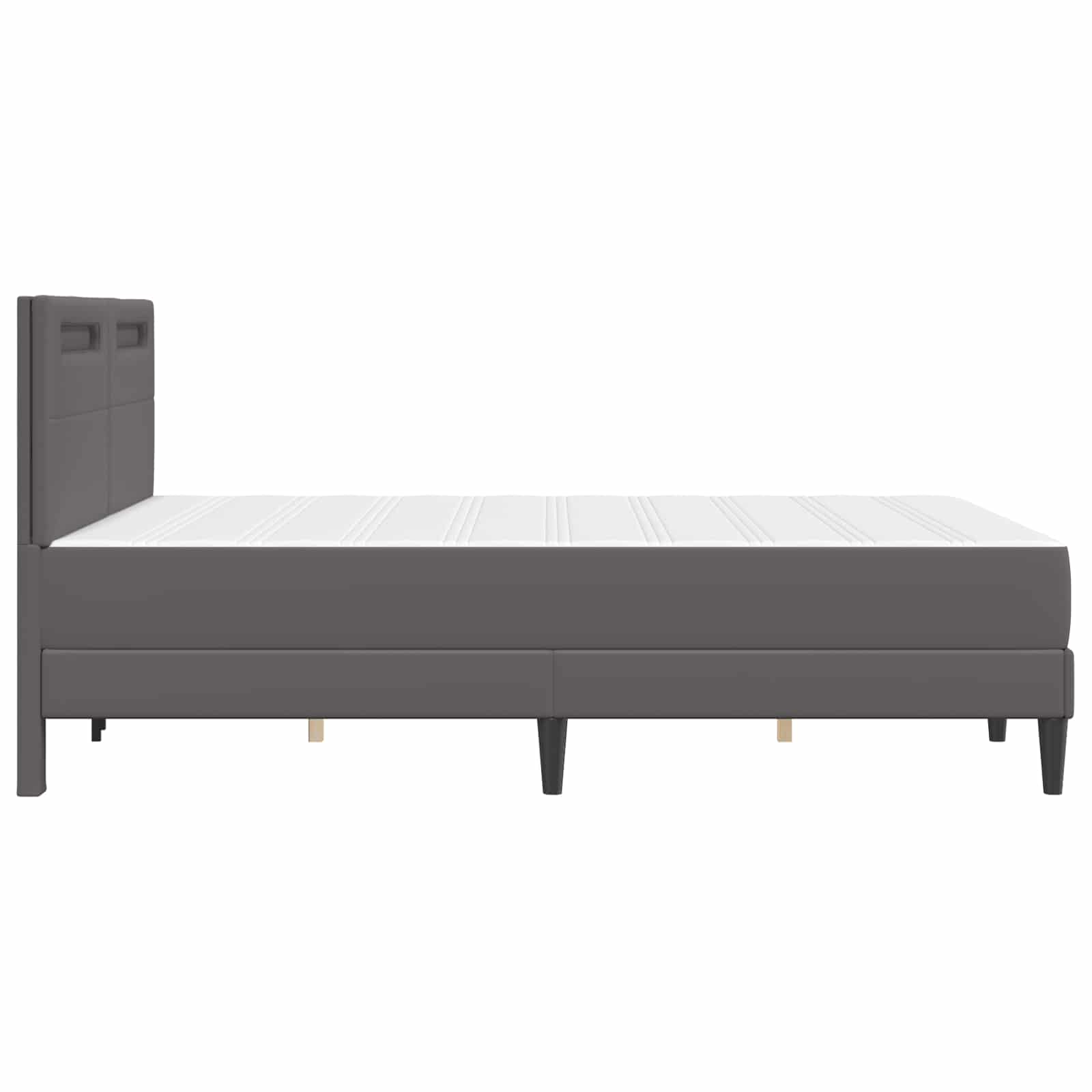 Cadre de lit avec bandes LED Gris 140 x 200 cm Simili cuir - XIOS