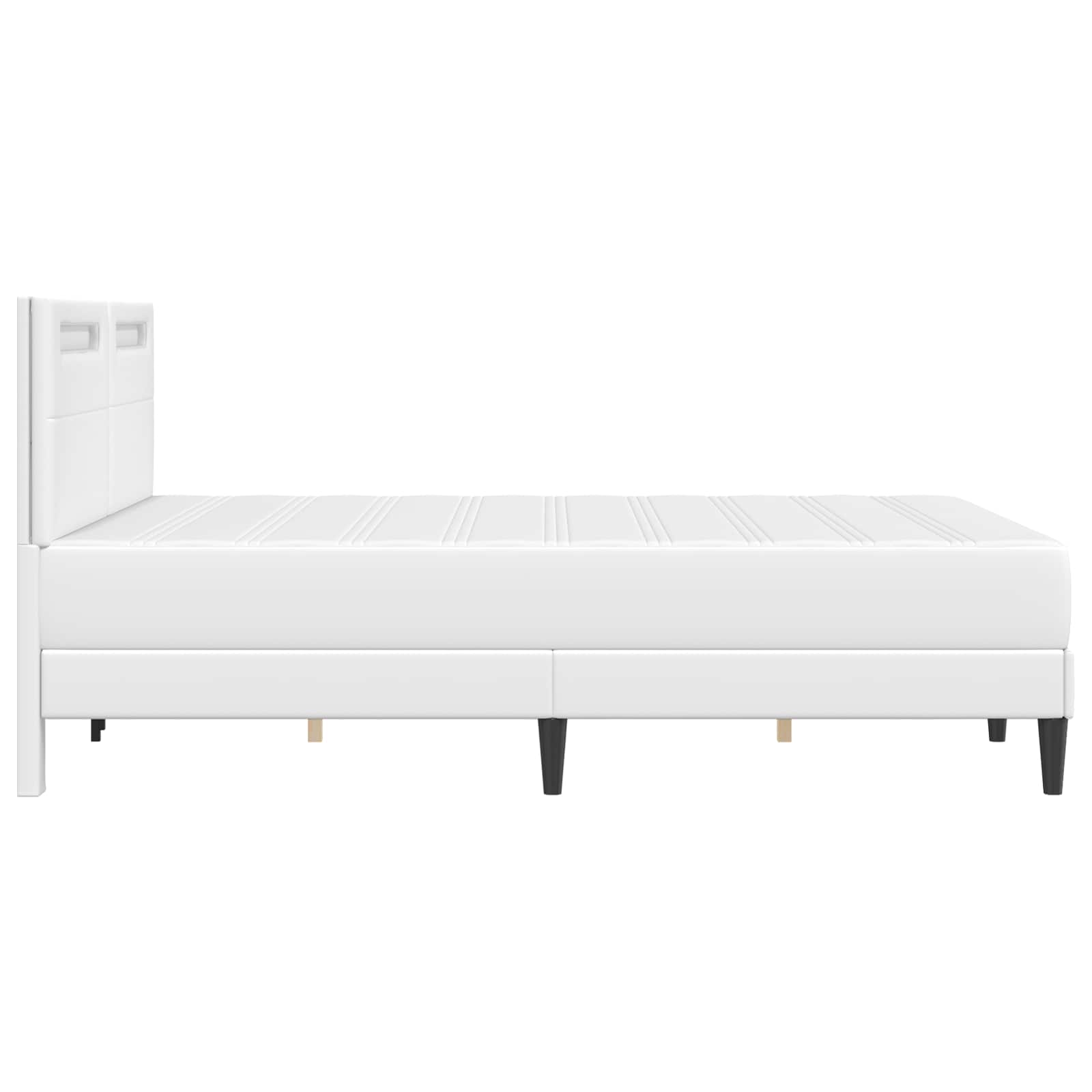 Cadre de lit avec bandes LED Blanc 140 x 200 cm Simili cuir - XIOS