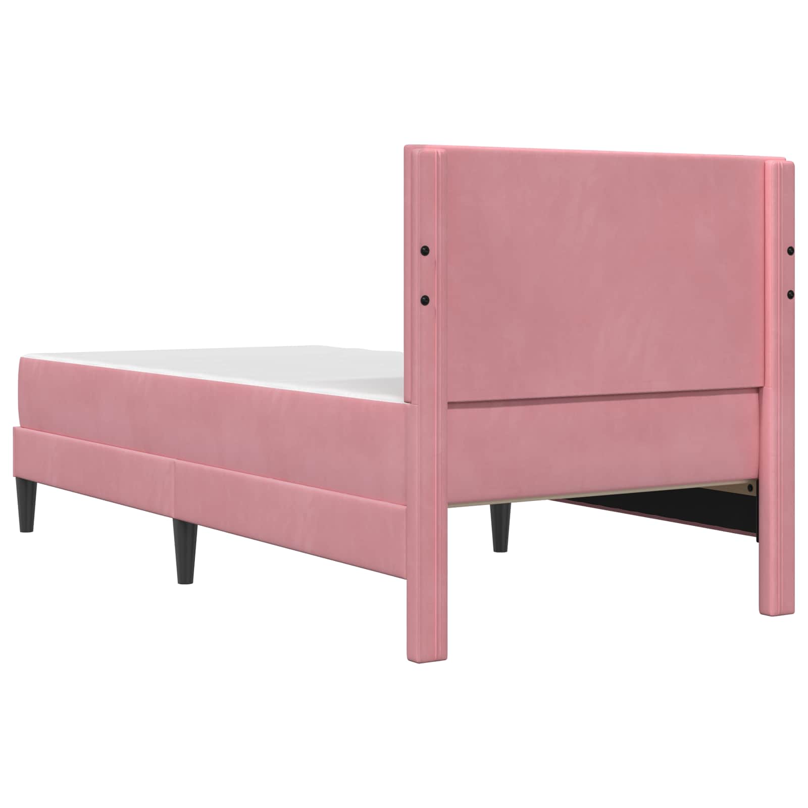 Cadre de lit avec matelas Rose 90 x 190 cm Velours