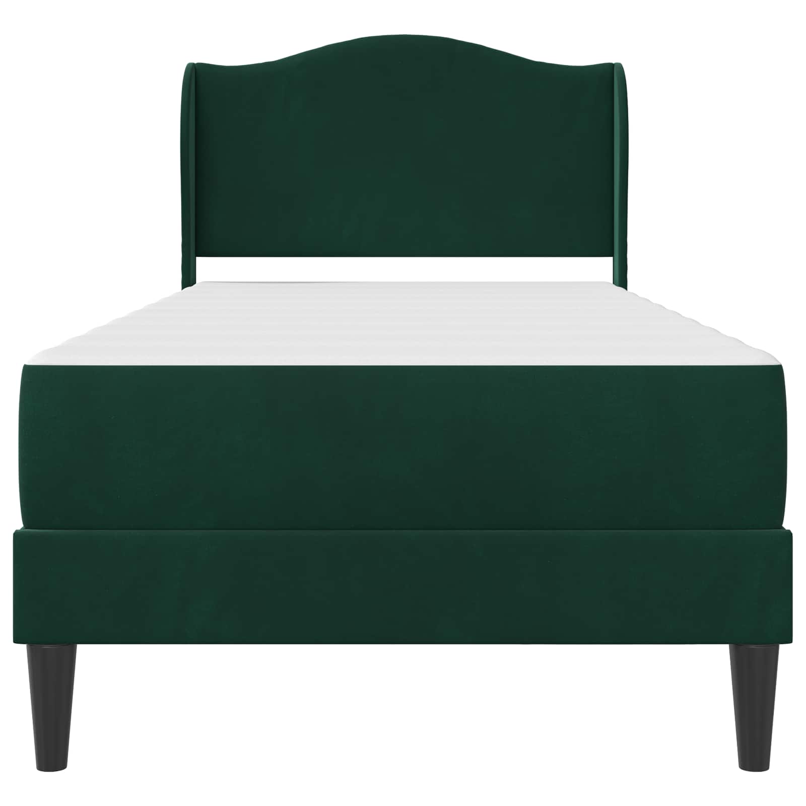 Cadre de lit avec tête de lit Vert foncé 100 x 200 cm Velours - XIOS