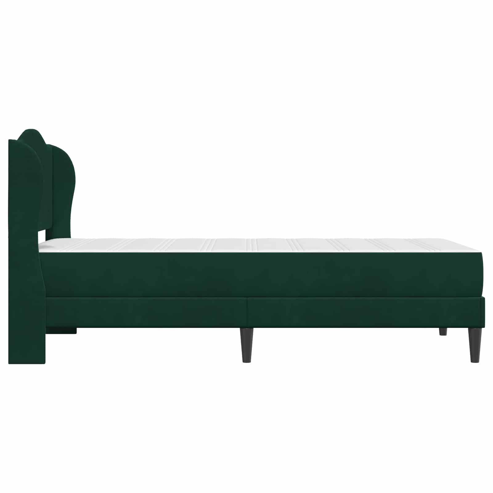 Cadre de lit avec tête de lit Vert foncé 100 x 200 cm Velours - XIOS
