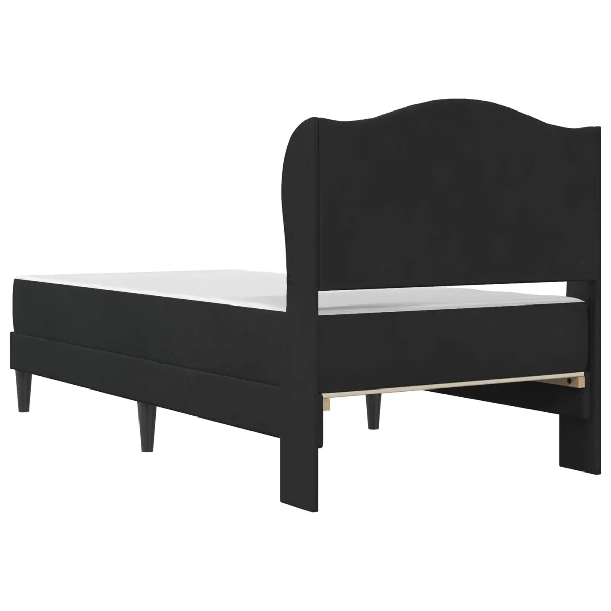 Cadre de lit avec matelas Noir 100 x 200 cm Velours - XIOS