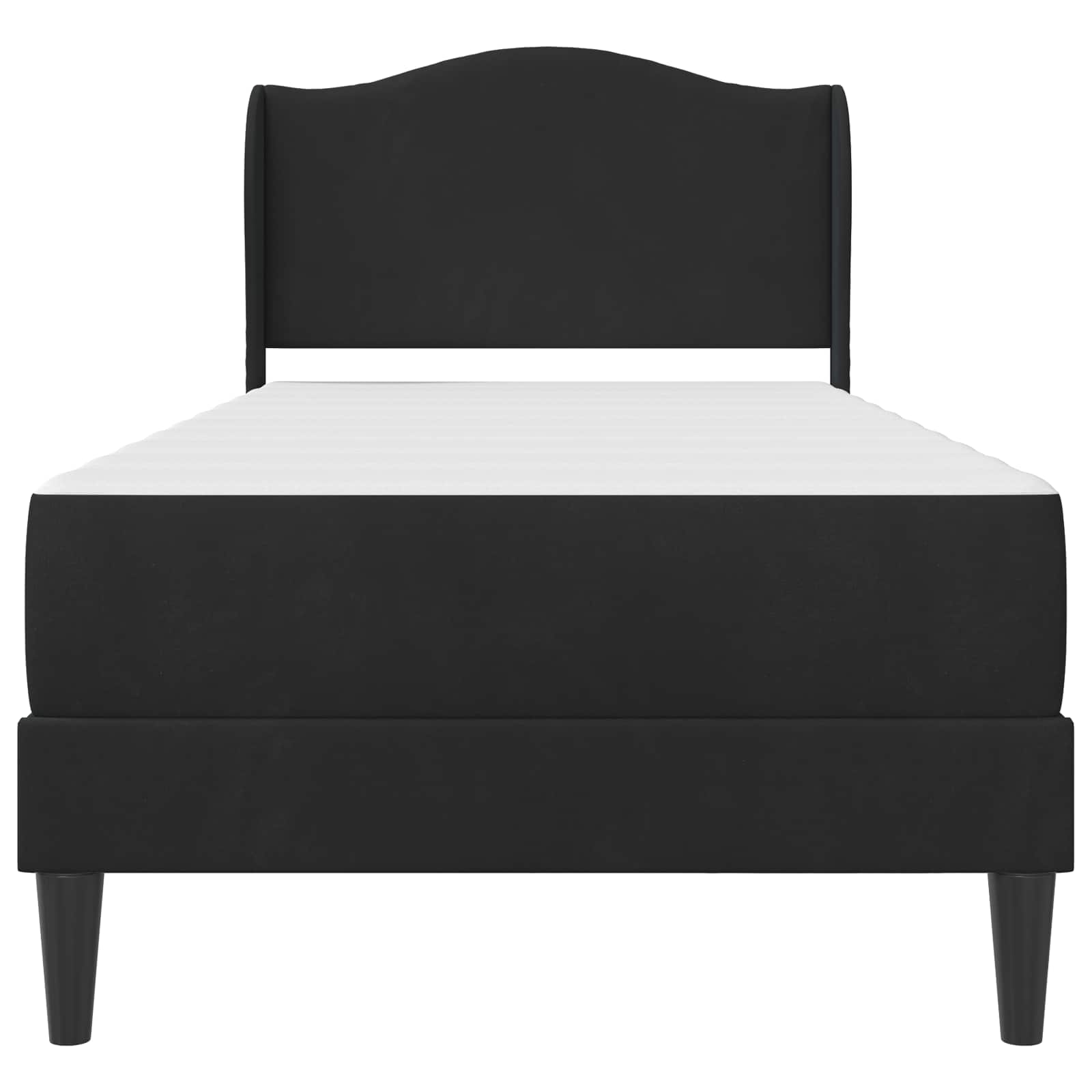Cadre de lit avec tête de lit Noir 100 x 200 cm Velours - XIOS
