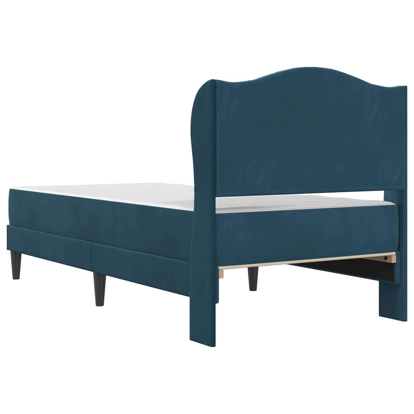 Cadre de lit avec tête de lit Bleu 100 x 200 cm Velours - XIOS