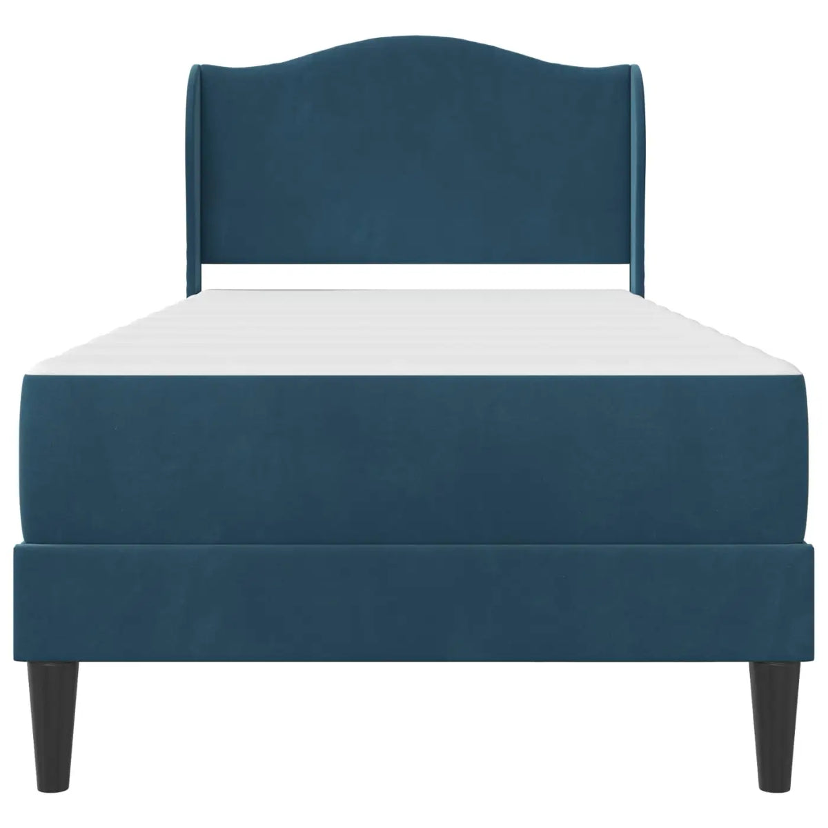 Cadre de lit avec matelas Bleu 100 x 200 cm Velours - XIOS