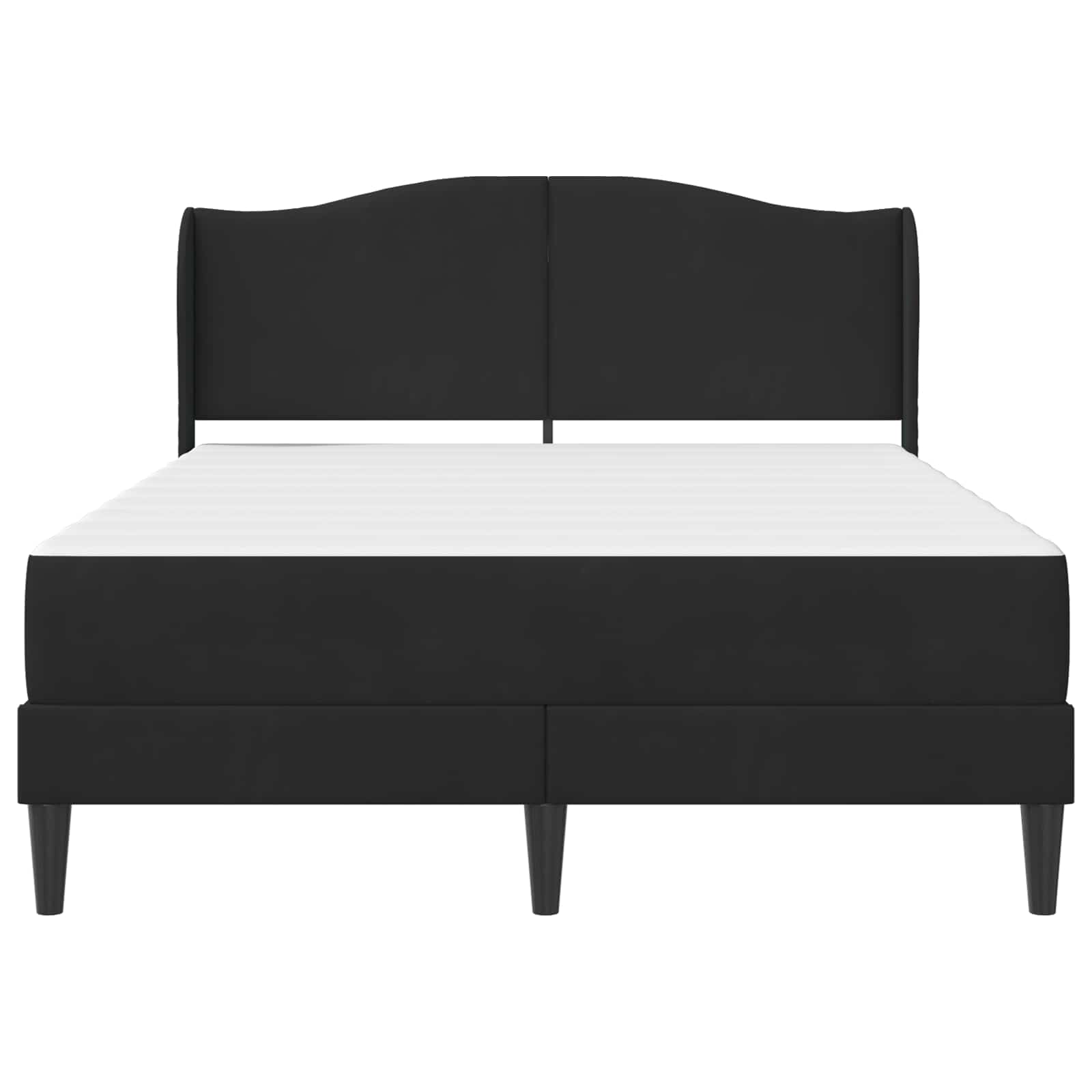 Cadre de lit avec tête de lit Noir 140 x 190 cm Velours - XIOS