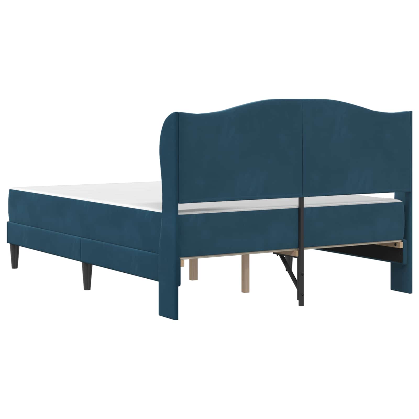 Cadre de lit avec tête de lit Bleu 140 x 190 cm Velours - XIOS