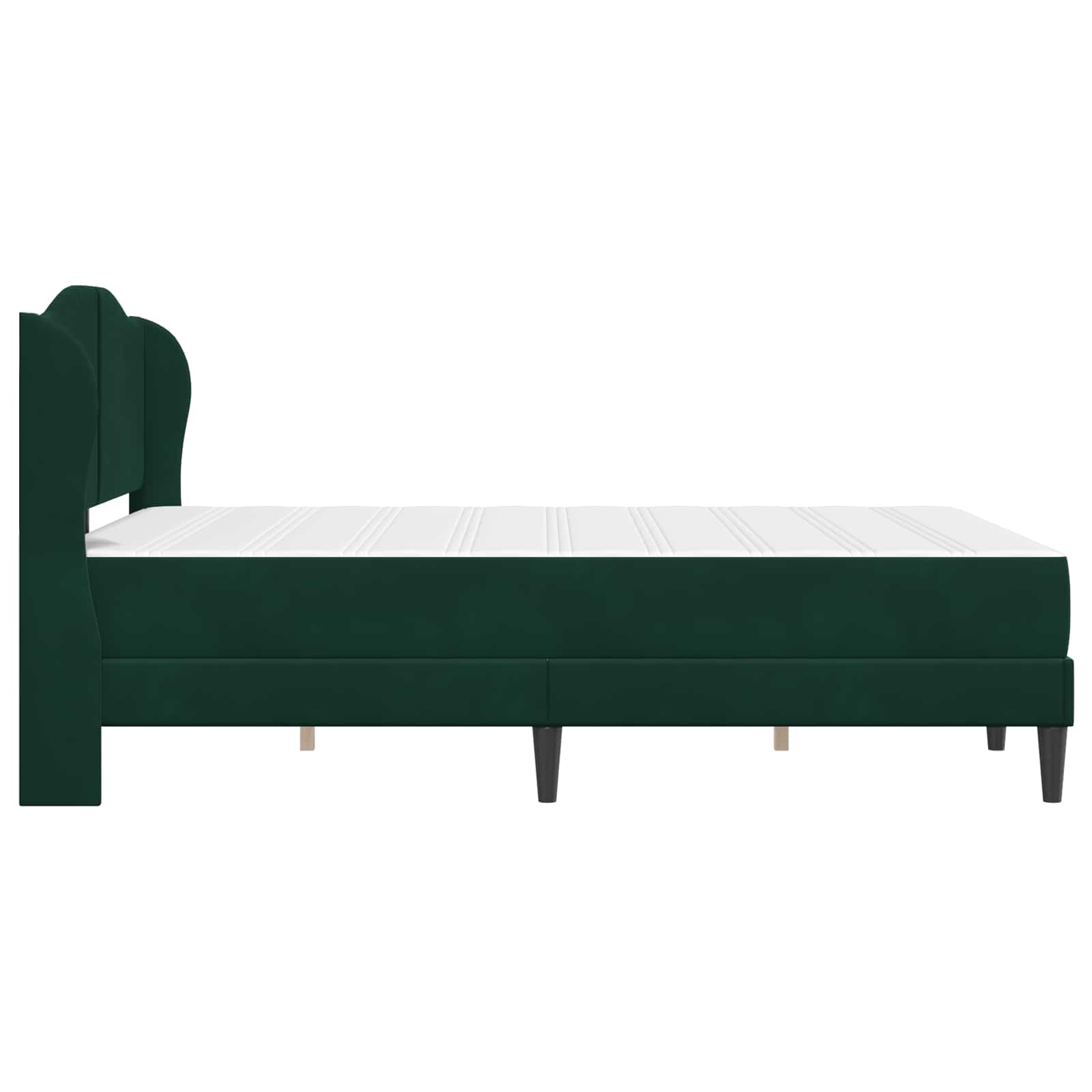 Cadre de lit avec tête de lit Vert foncé 140 x 200 cm Velours - XIOS