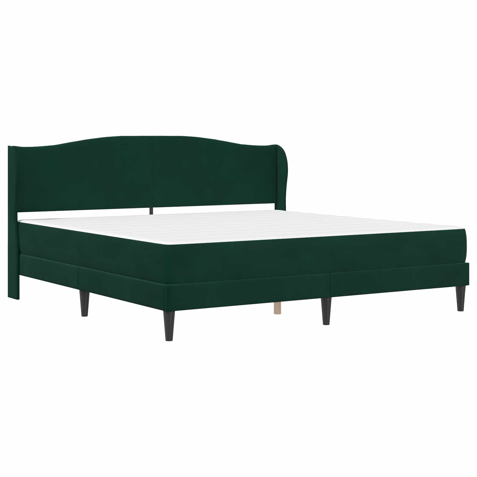 Cadre de lit avec tête de lit Vert foncé 180 x 200 cm Velours - XIOS