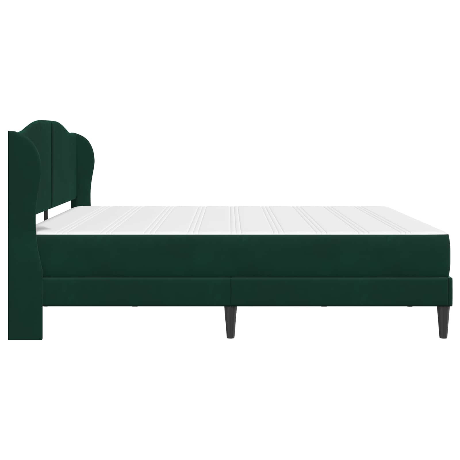 Cadre de lit avec tête de lit Vert foncé 180 x 200 cm Velours - XIOS
