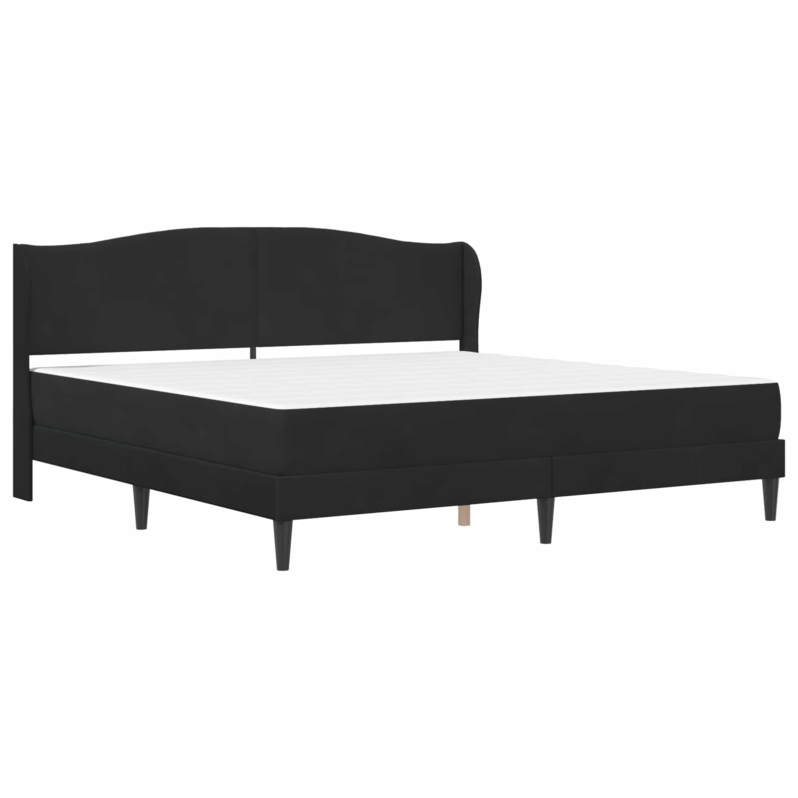 Cadre de lit avec tête de lit Noir 180 x 200 cm Velours - XIOS