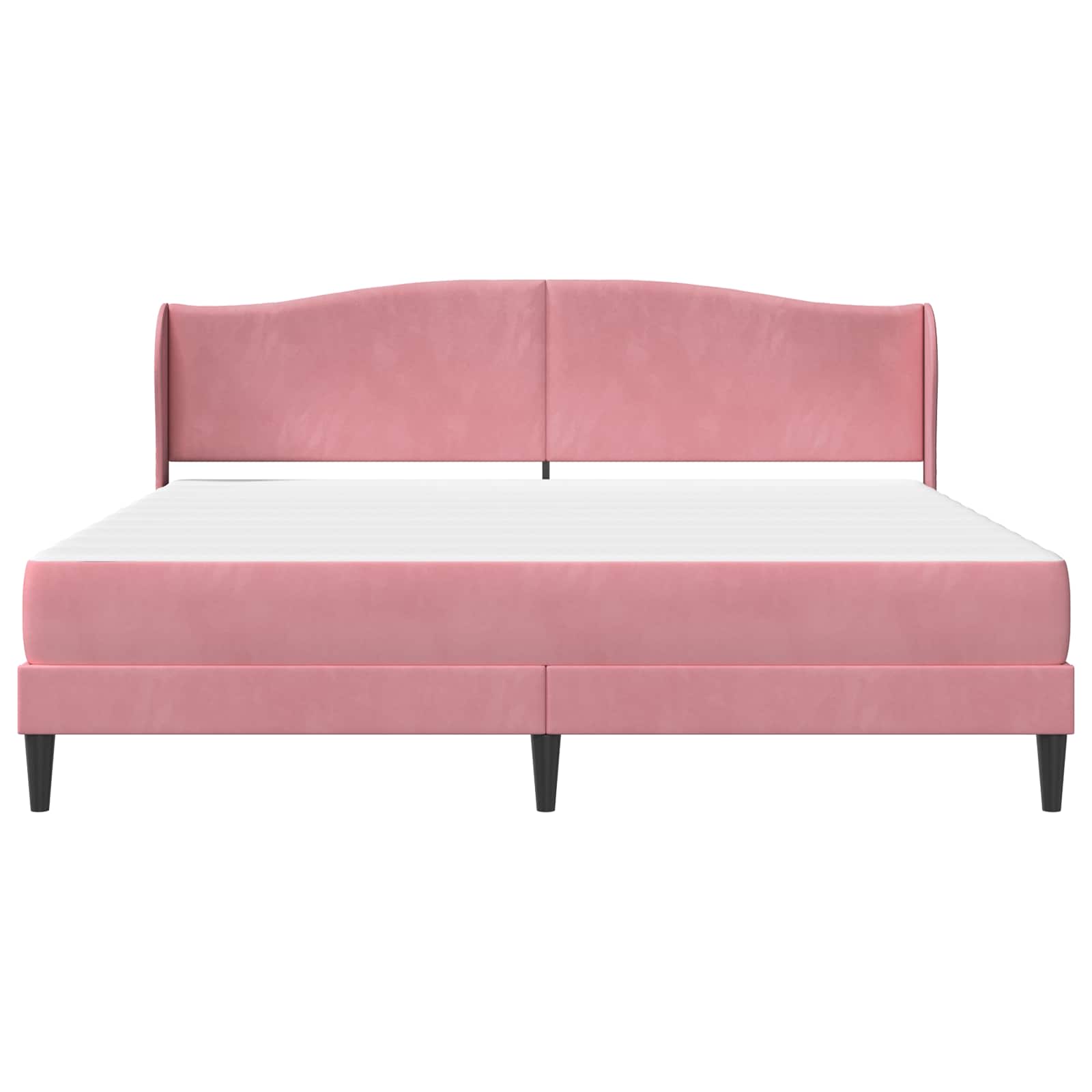 Cadre de lit avec tête de lit Rose 200 x 200 cm Velours - XIOS