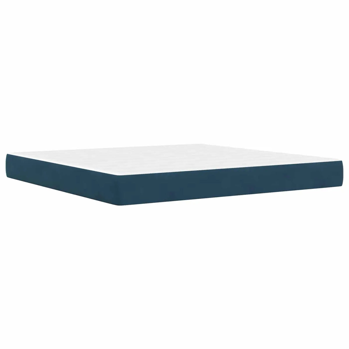 Cadre de lit avec matelas Bleu 200 x 200 cm Velours - XIOS