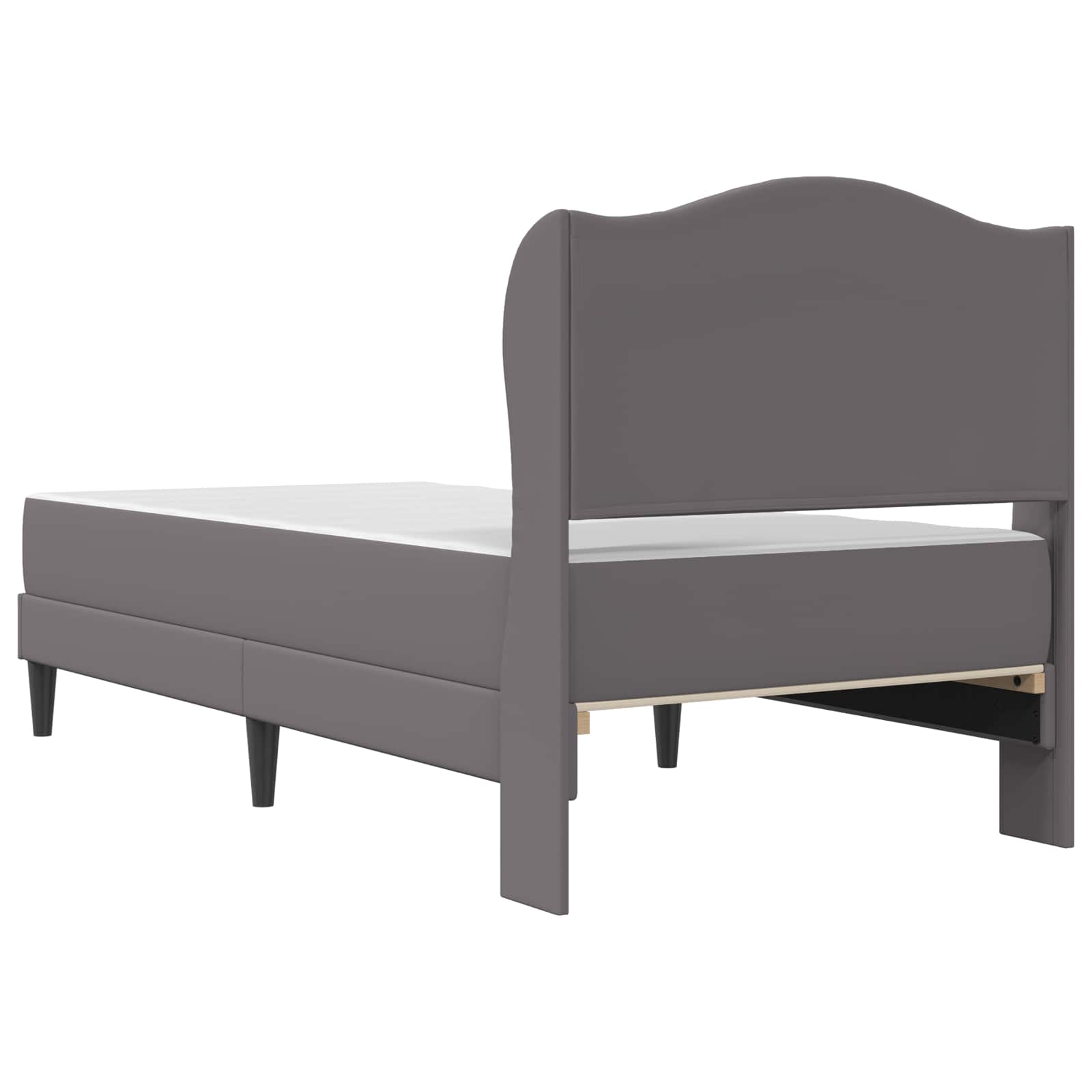 Cadre de lit avec tête de lit Gris 90 x 190 cm Simili cuir