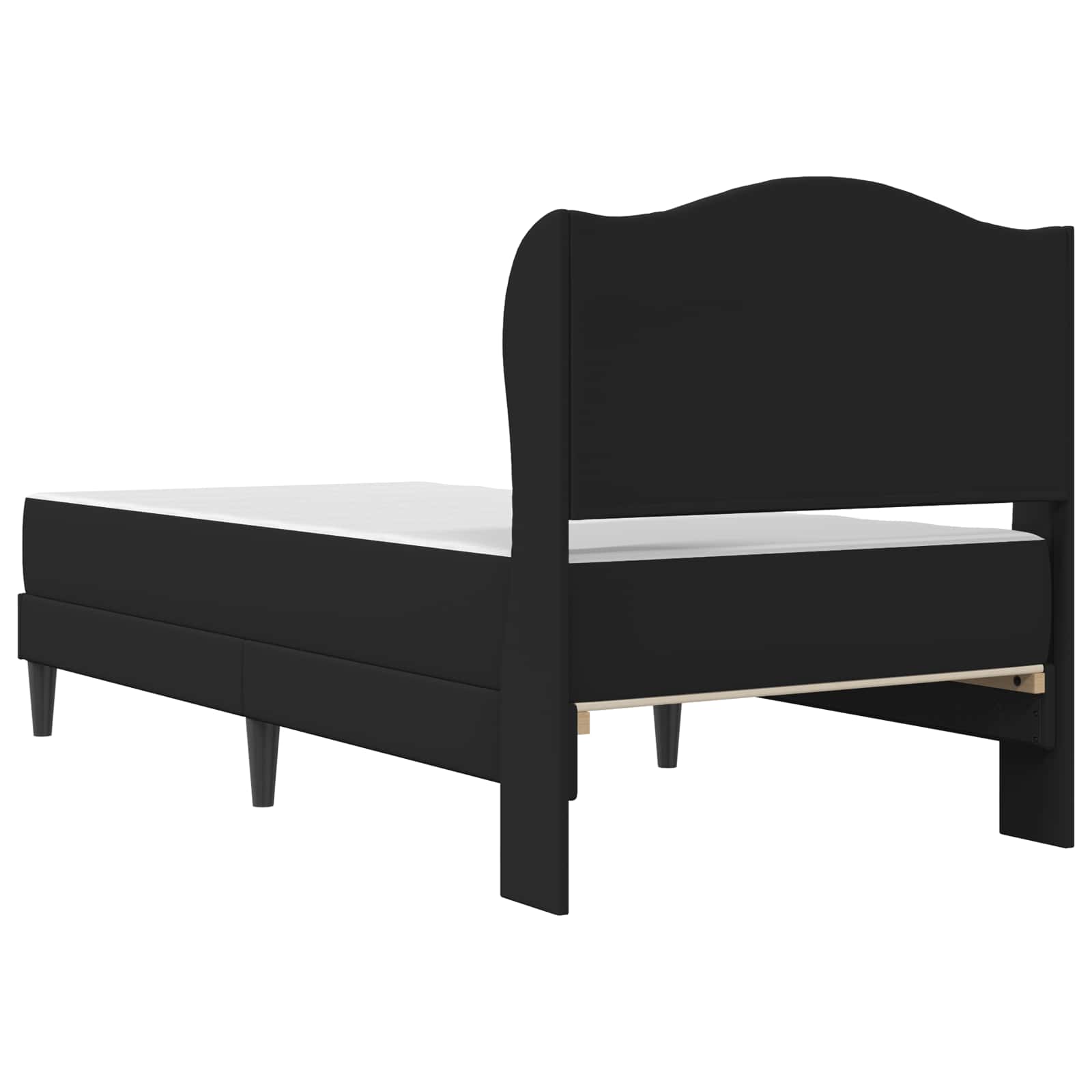 Cadre de lit avec tête de lit Noir 90 x 190 cm Simili cuir