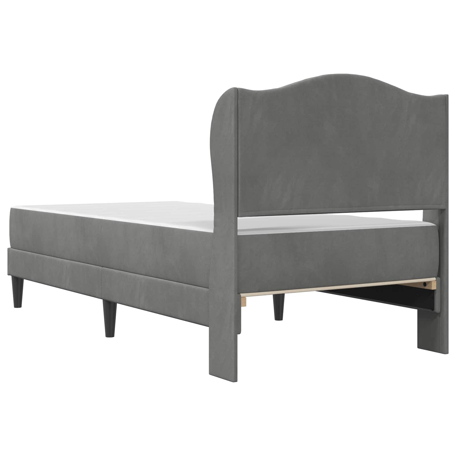 Cadre de lit avec tête de lit Gris foncé 90 x 190 cm Velours - XIOS