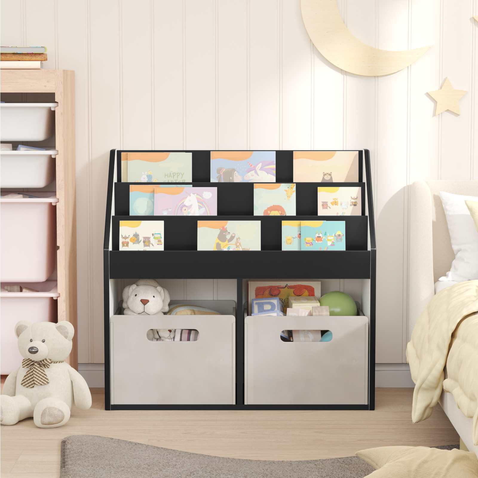 Bibliothèque pour enfants Noir 72,5 x 29,5 x 69 cm - XIOS