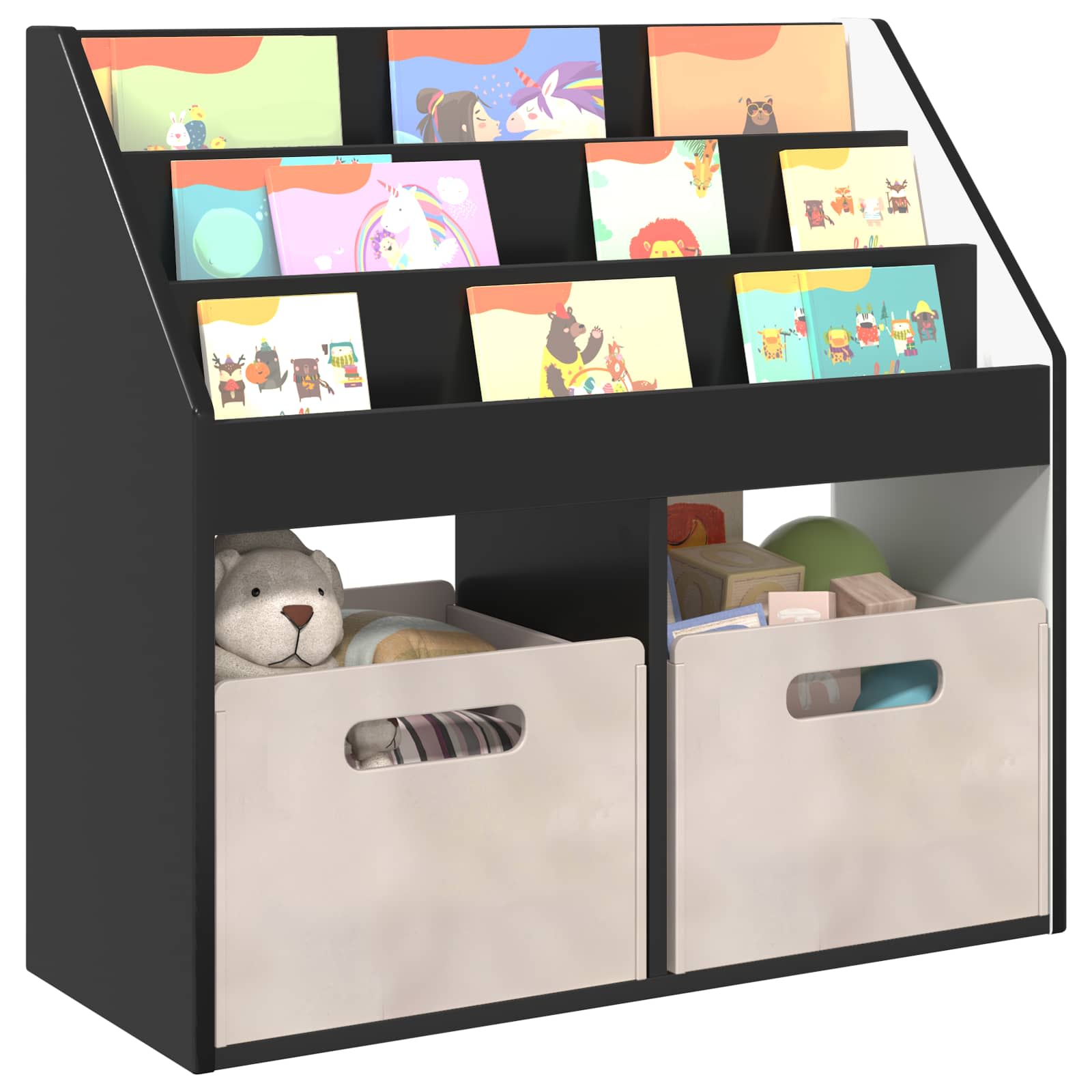 Bibliothèque pour enfants Noir 72,5 x 29,5 x 69 cm - XIOS
