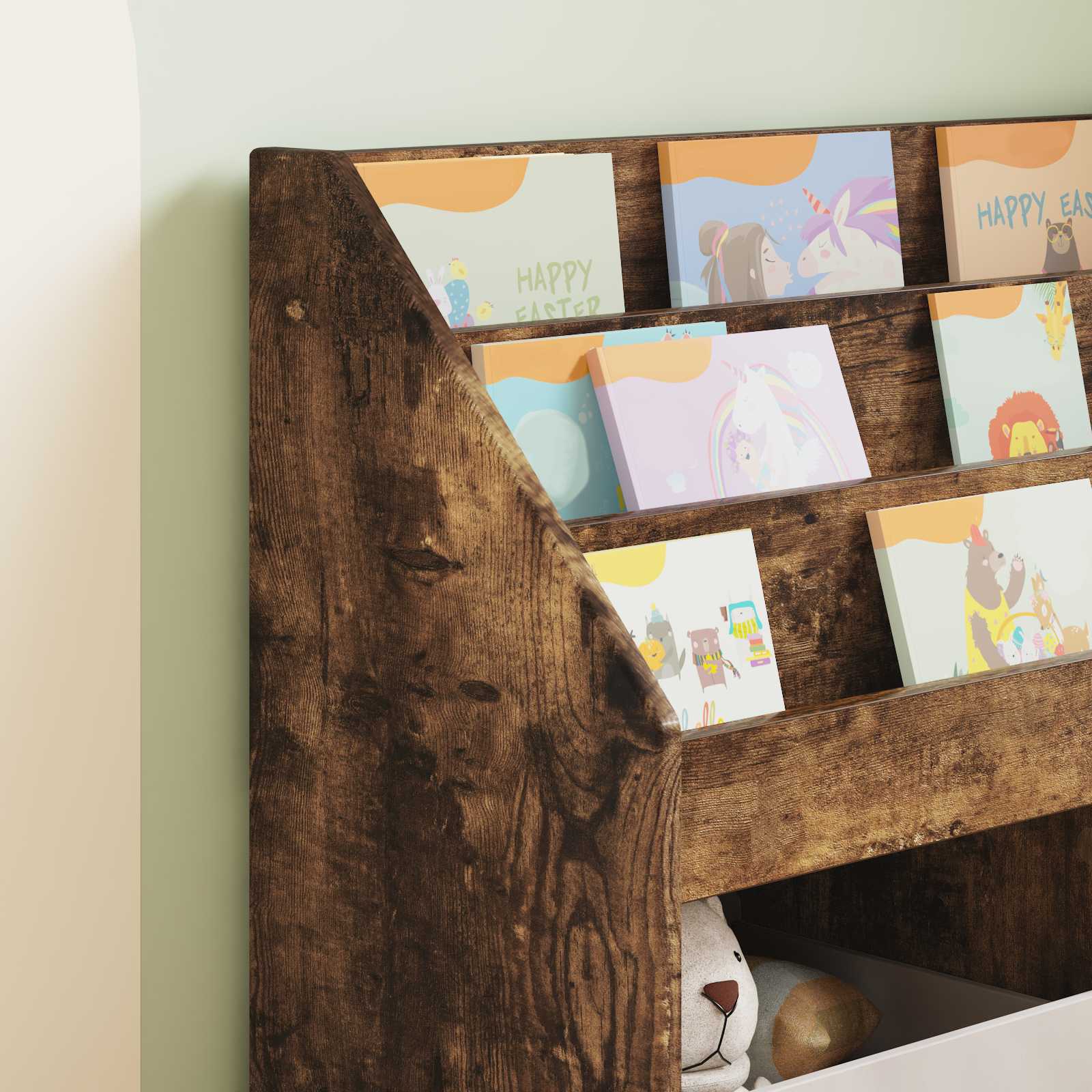 Bibliothèque pour enfants Chêne fumé 72,5 x 29,5 x 69 cm - XIOS