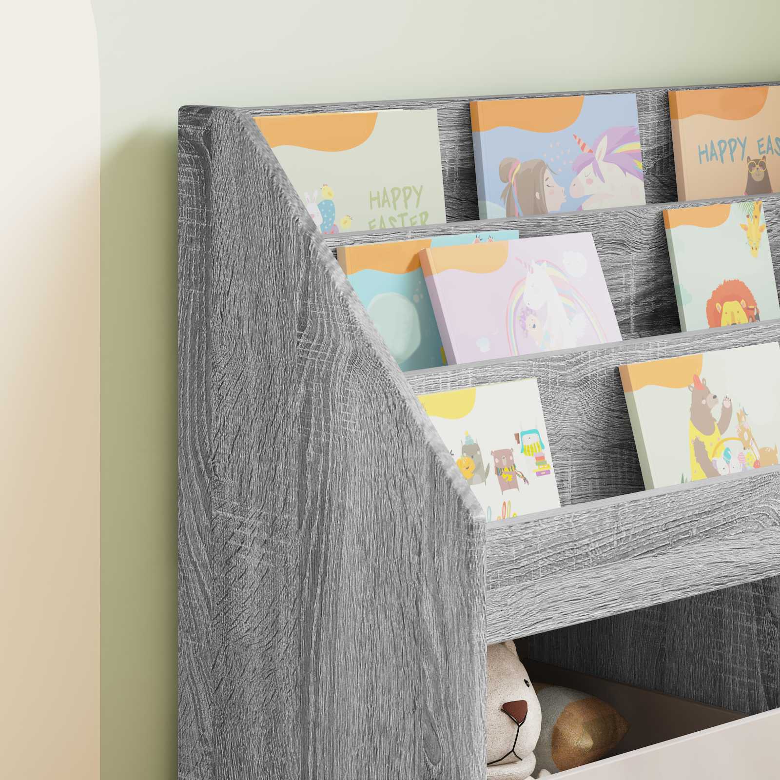 Bibliothèque pour enfants Gris Sonoma 72,5 x 29,5 x 69 cm - XIOS