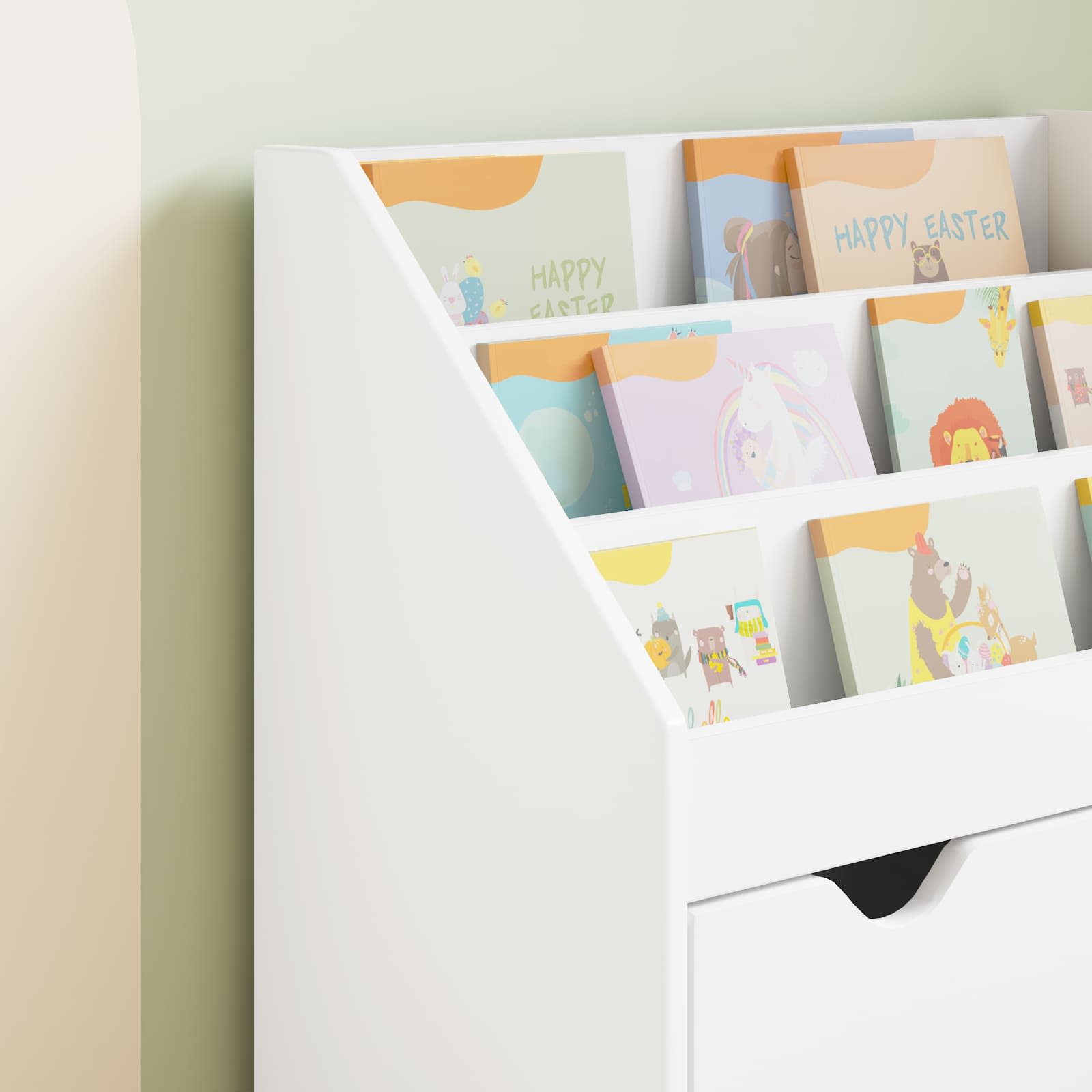 Bibliothèque pour enfants avec tiroir Blanc 60 x 29,5 x 69 cm - XIOS