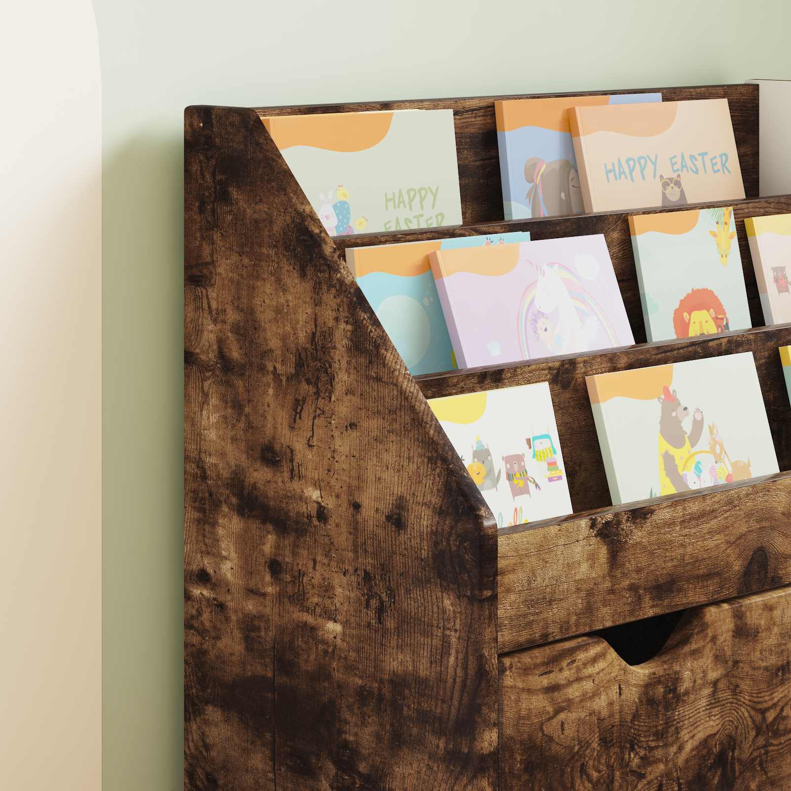Bibliothèque pour enfants Chêne fumé 60 x 29,5 x 69 cm - XIOS