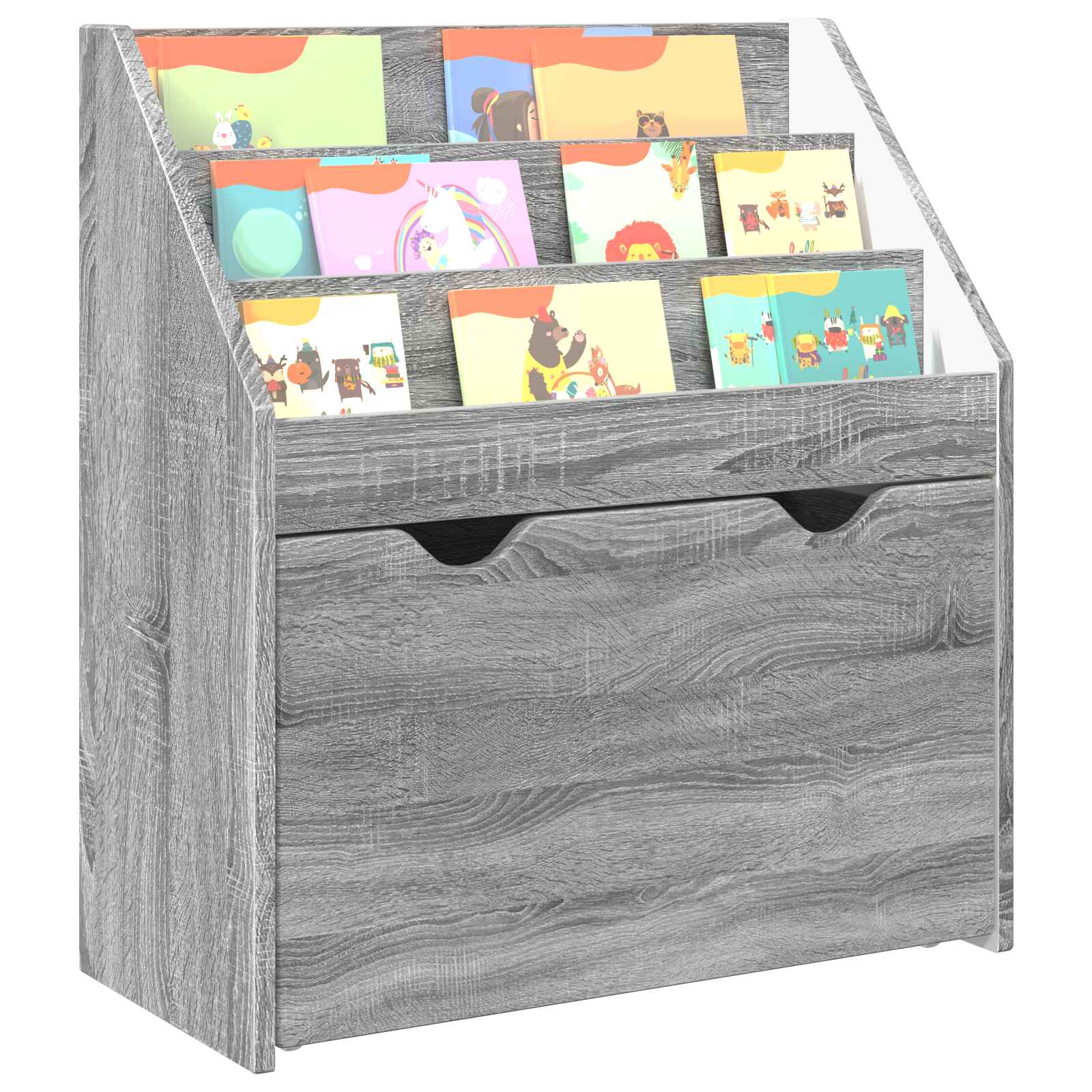 Bibliothèque pour enfants Gris Sonoma 60 x 29,5 x 69 cm - XIOS