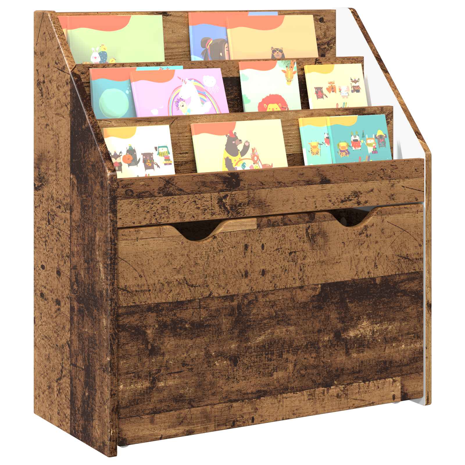 Bibliothèque pour enfants Bois ancien 60 x 29,5 x 69 cm - XIOS