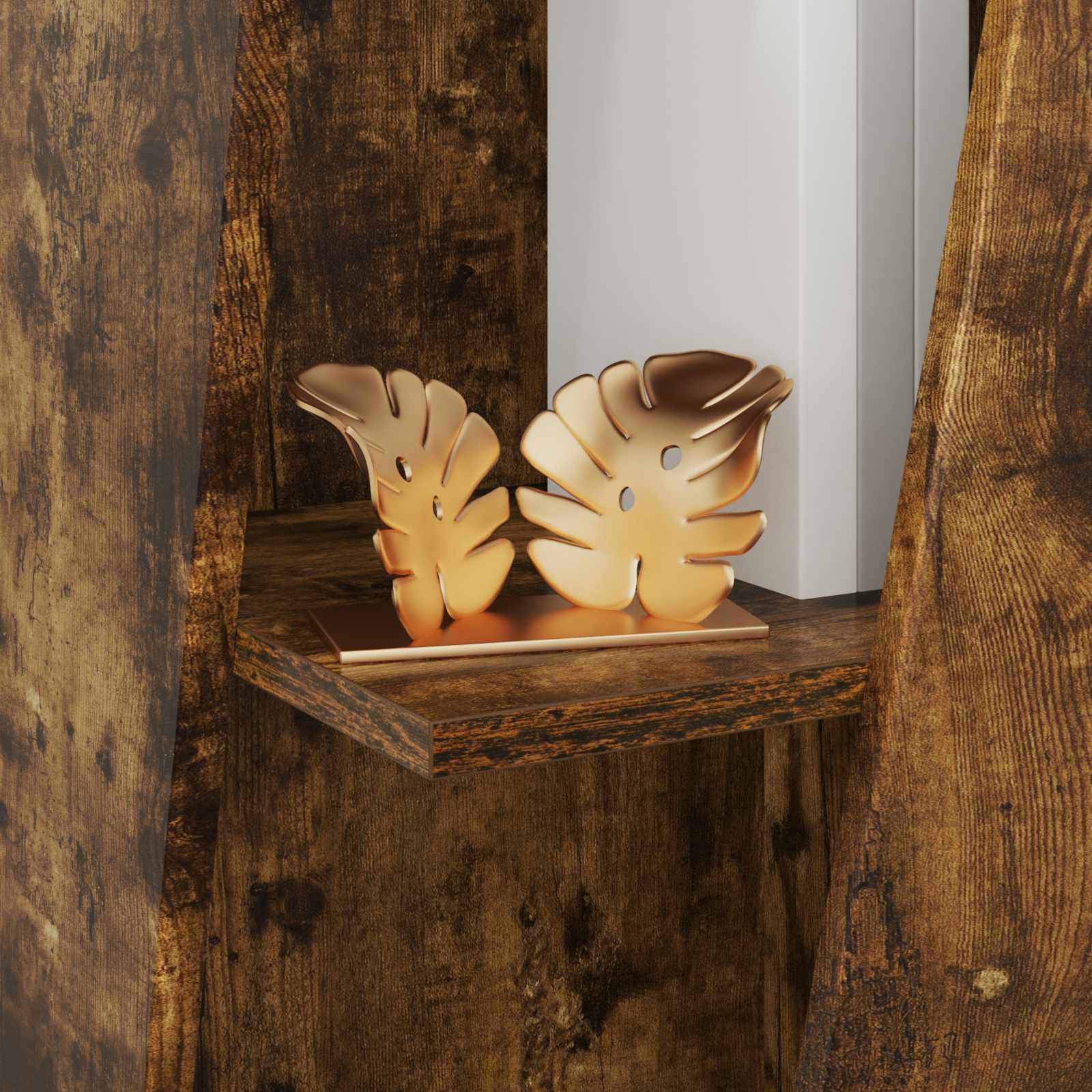 Étagère latérale Chêne fumé 33 x 32 x 70,5 cm Bois d'ingénierie - XIOS