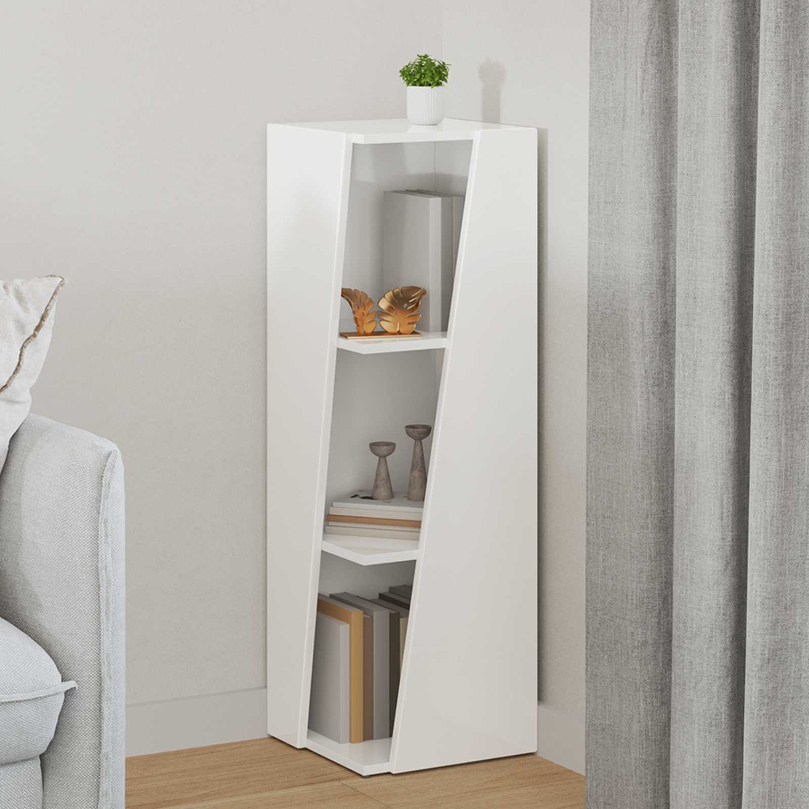 Étagère latérale Blanc brillant 33 x 32 x 100,5 cm - XIOS