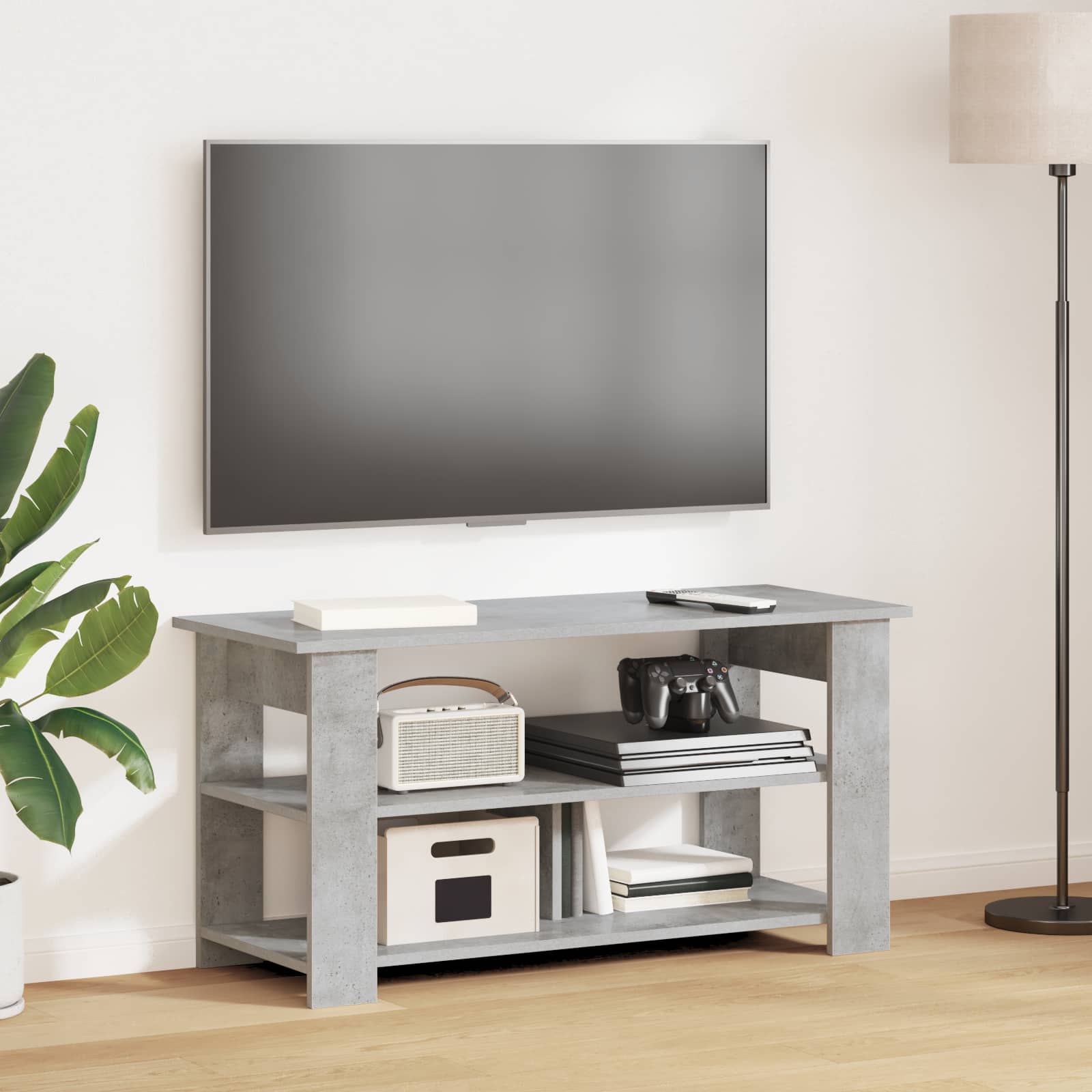 Support de télévision Gris béton 100 x 40 x 50 cm - XIOS