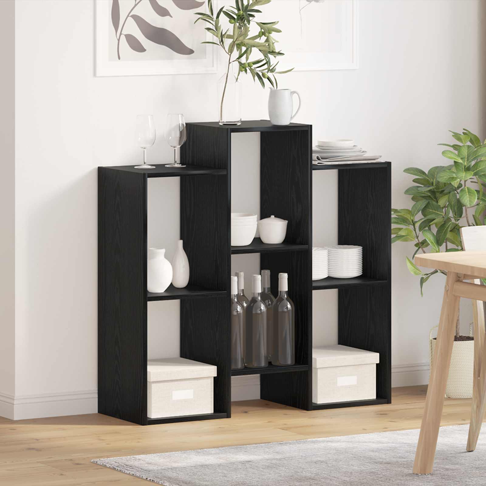 Buffet Chêne noir 90 x 30 x 90 cm - XIOS