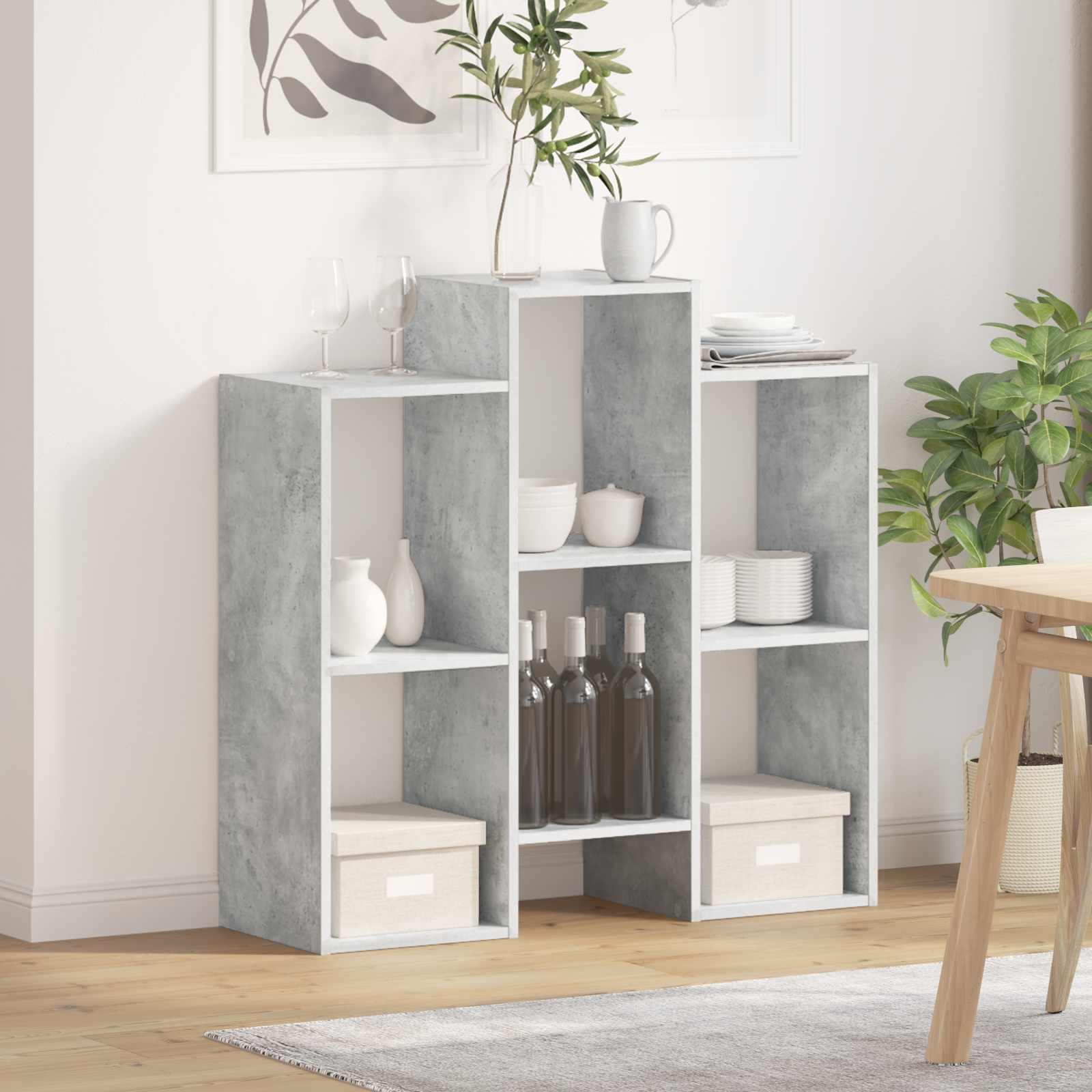 Buffet Gris béton 90 x 30 x 90 cm - XIOS