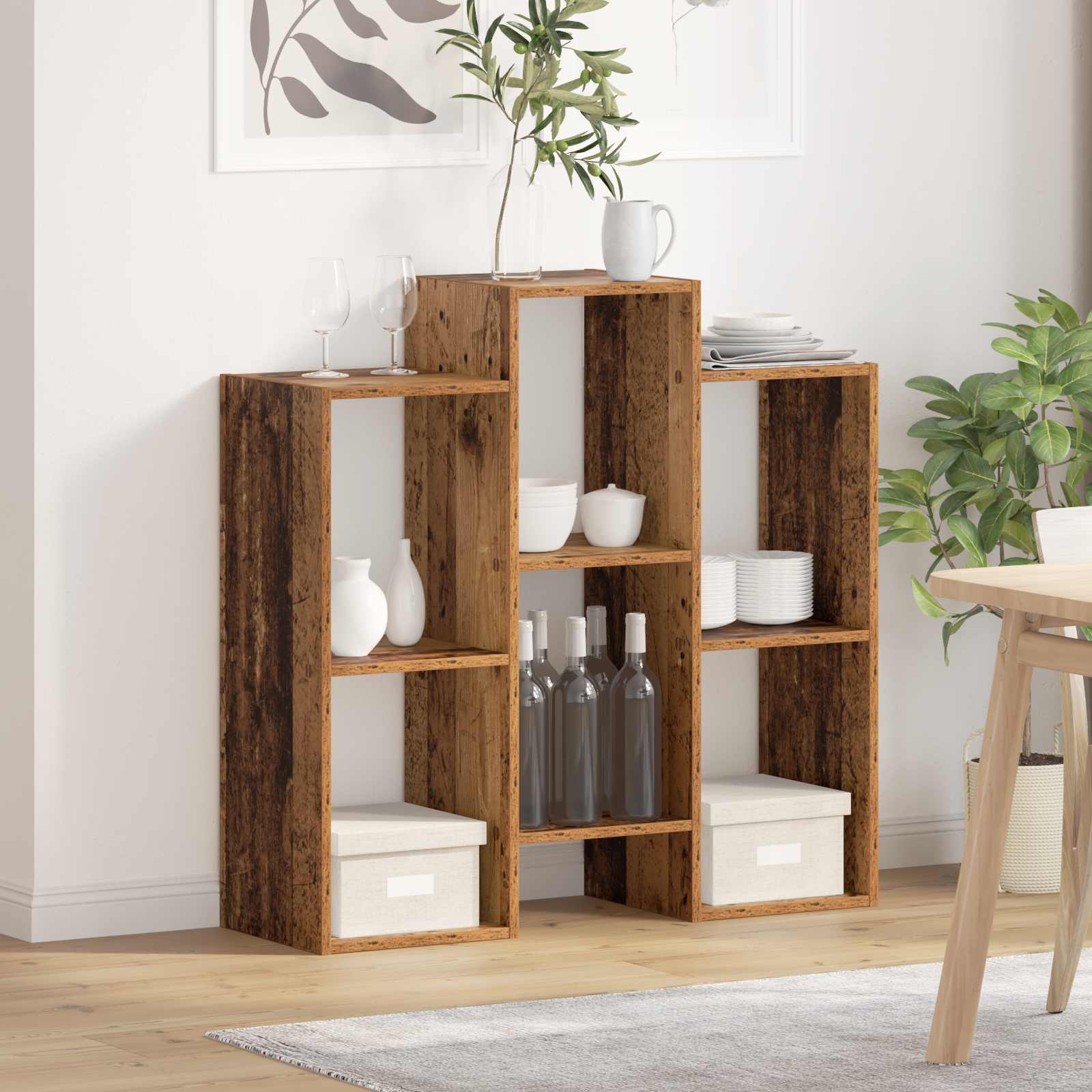 Buffet Bois ancien 90 x 30 x 90 cm - XIOS