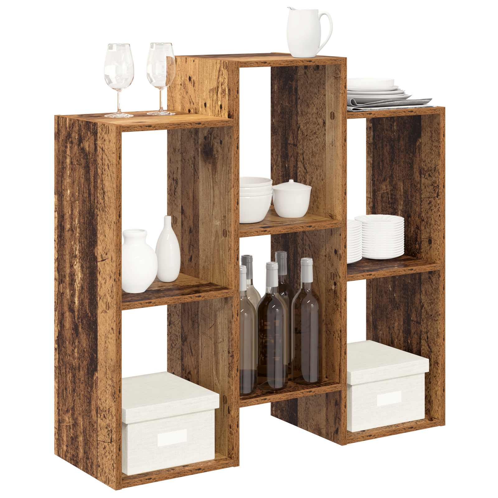 Buffet Bois ancien 90 x 30 x 90 cm - XIOS