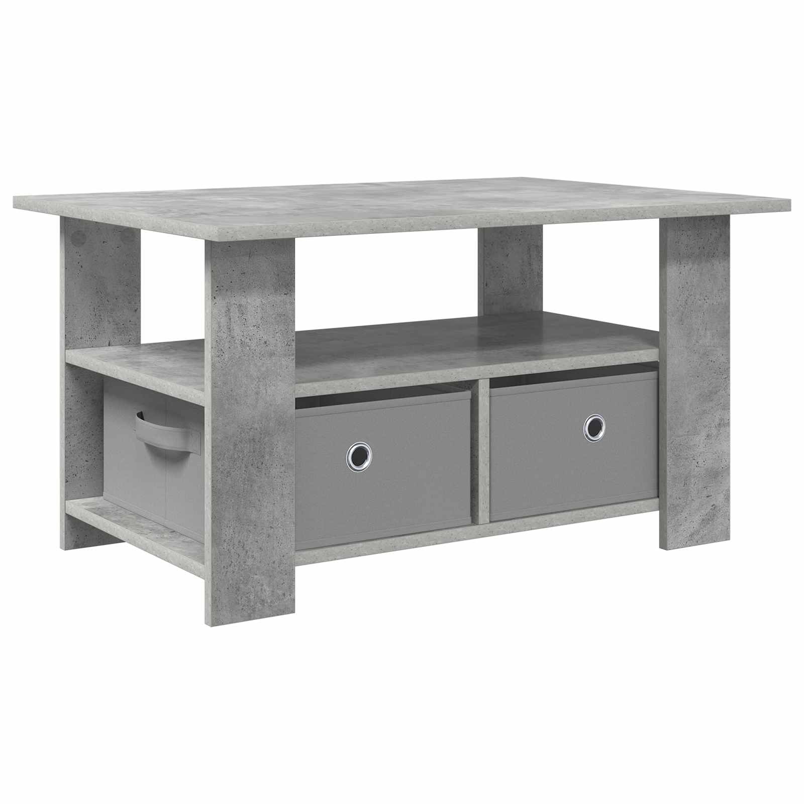 Table basse Gris béton 77 x 55 x 42 cm Bois d'ingénierie - XIOS