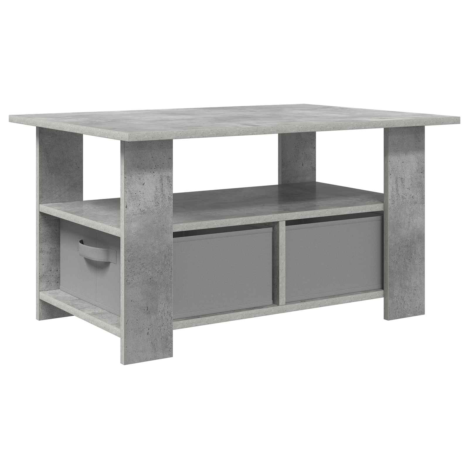 Table basse Gris béton 77 x 55 x 42 cm Bois d'ingénierie - XIOS