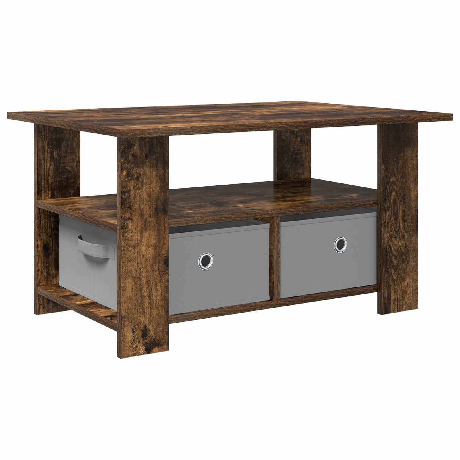 Table basse Chêne fumé 77 x 55 x 42 cm Bois d'ingénierie - XIOS