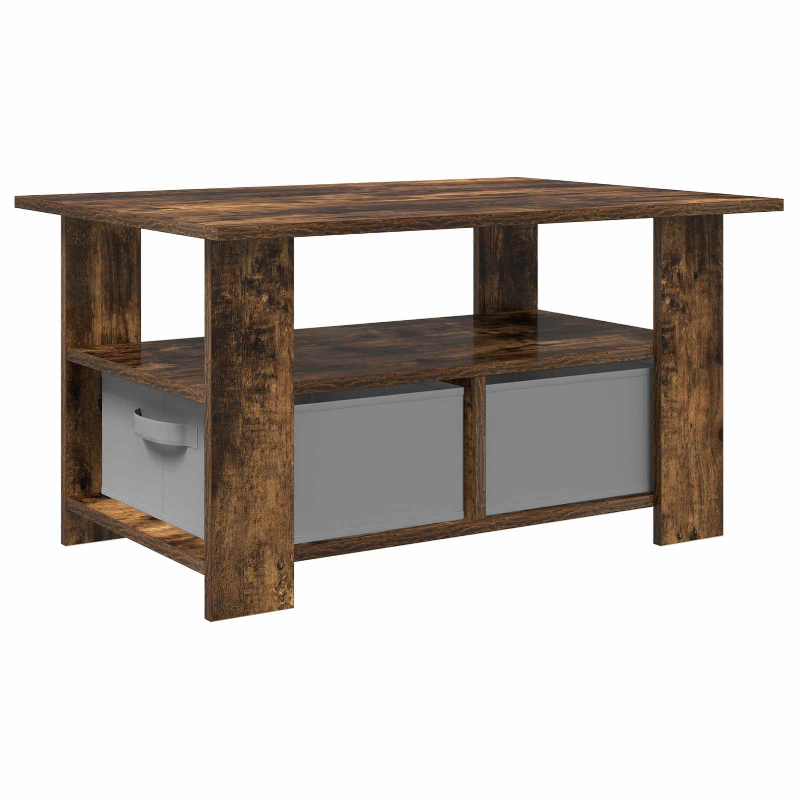Table basse Chêne fumé 77 x 55 x 42 cm Bois d'ingénierie - XIOS