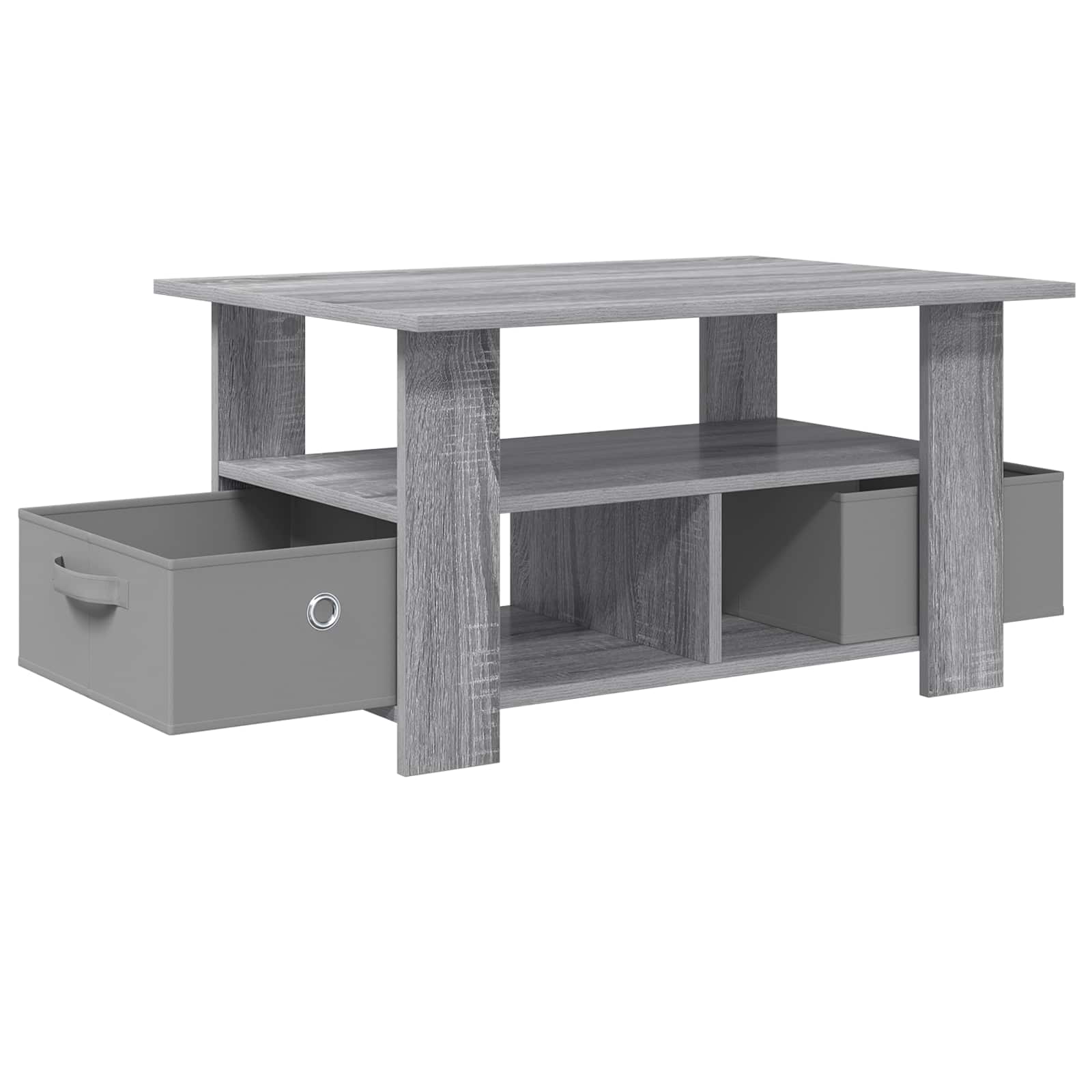 Table basse Gris Sonoma 77 x 55 x 42 cm Bois d'ingénierie - XIOS